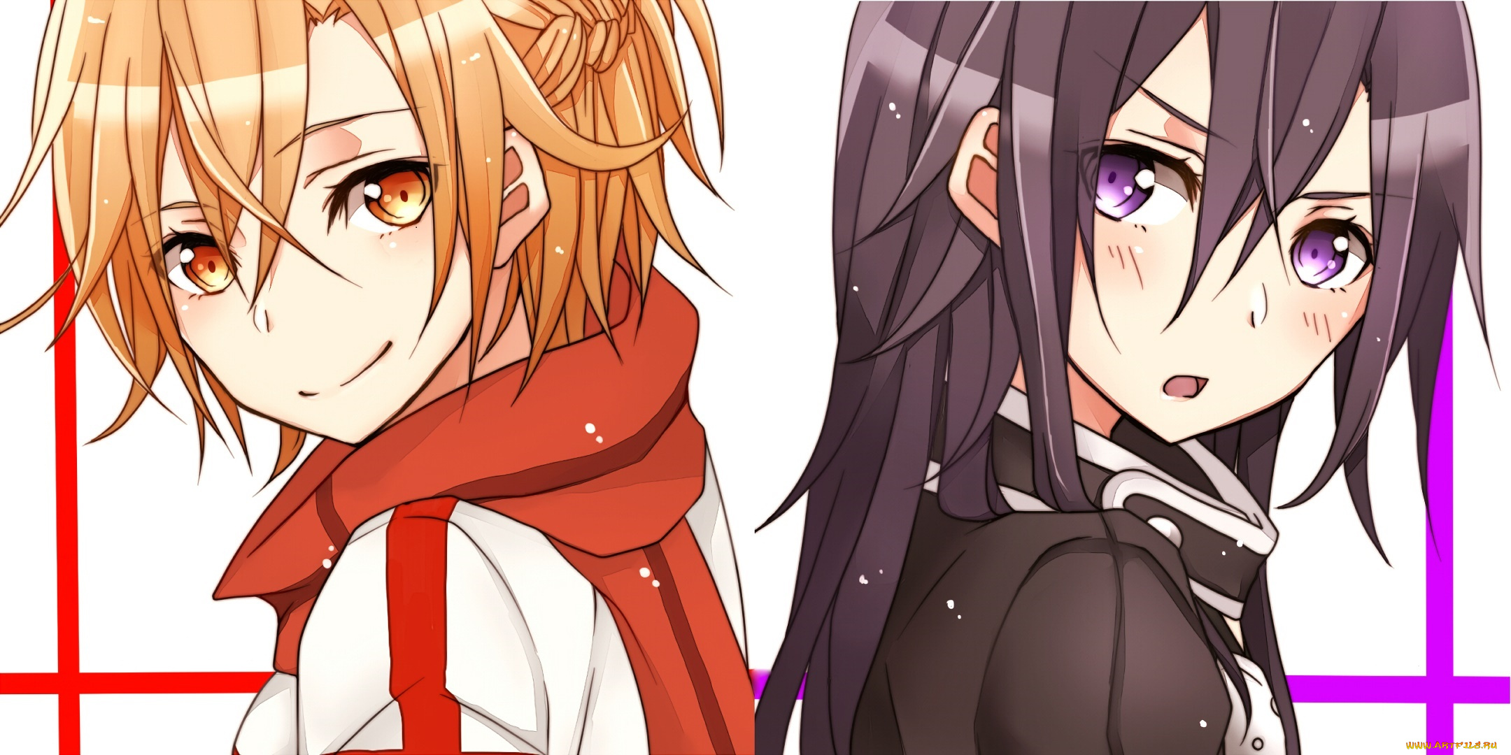 аниме, sword, art, online, девушки, взгляд, фон