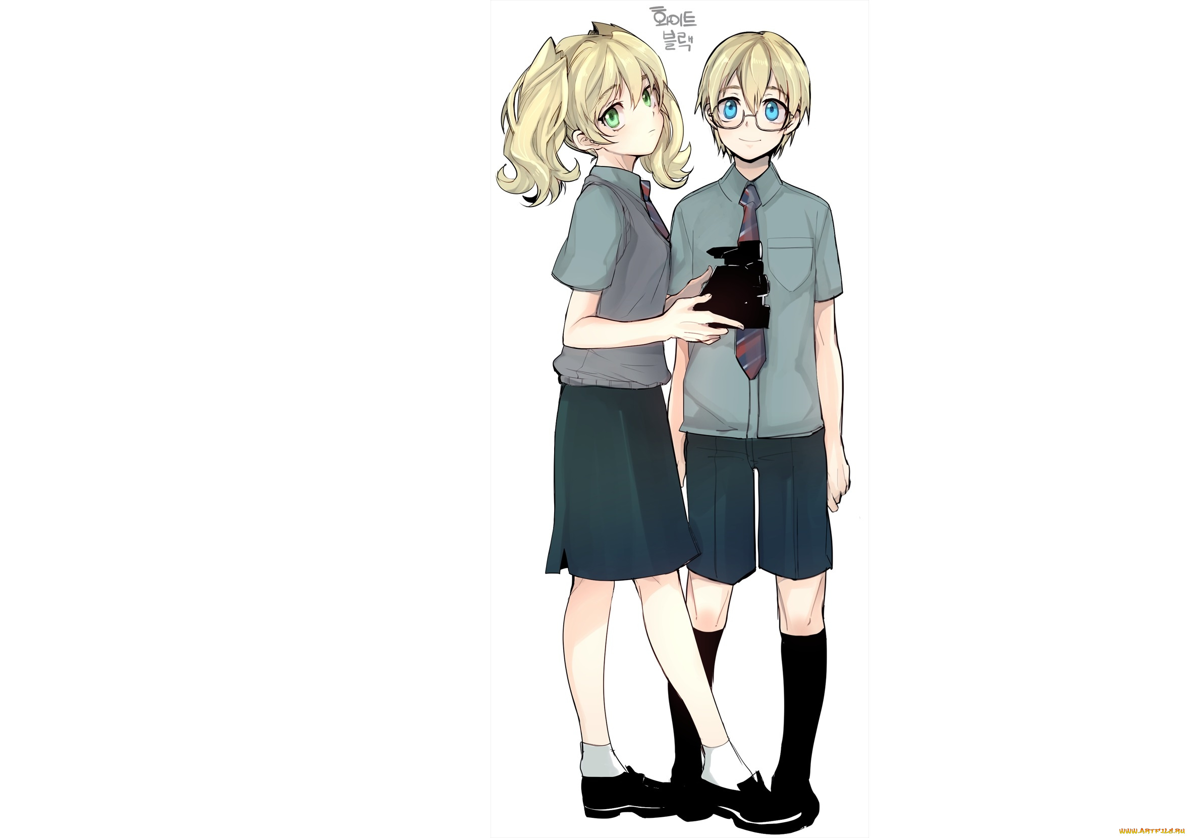 аниме, kekkai, sensen, двое