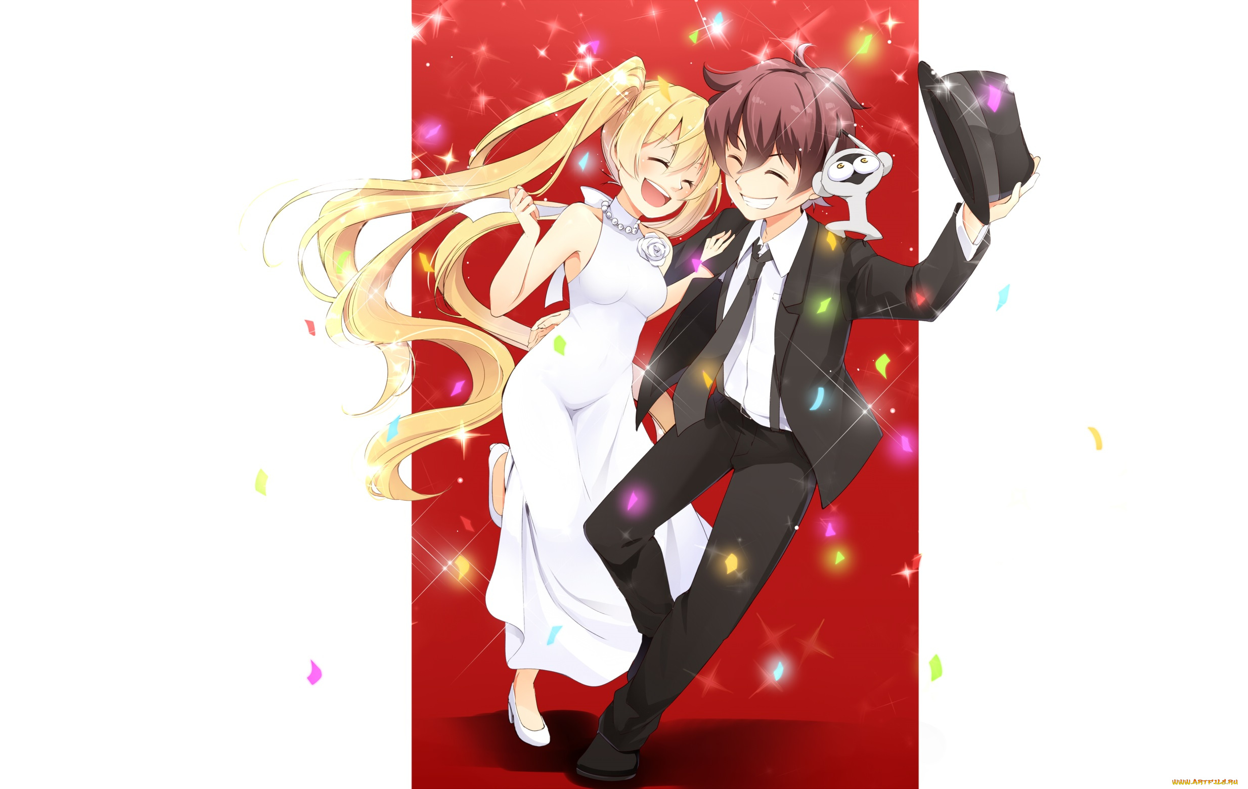 аниме, kekkai, sensen, лео, двое