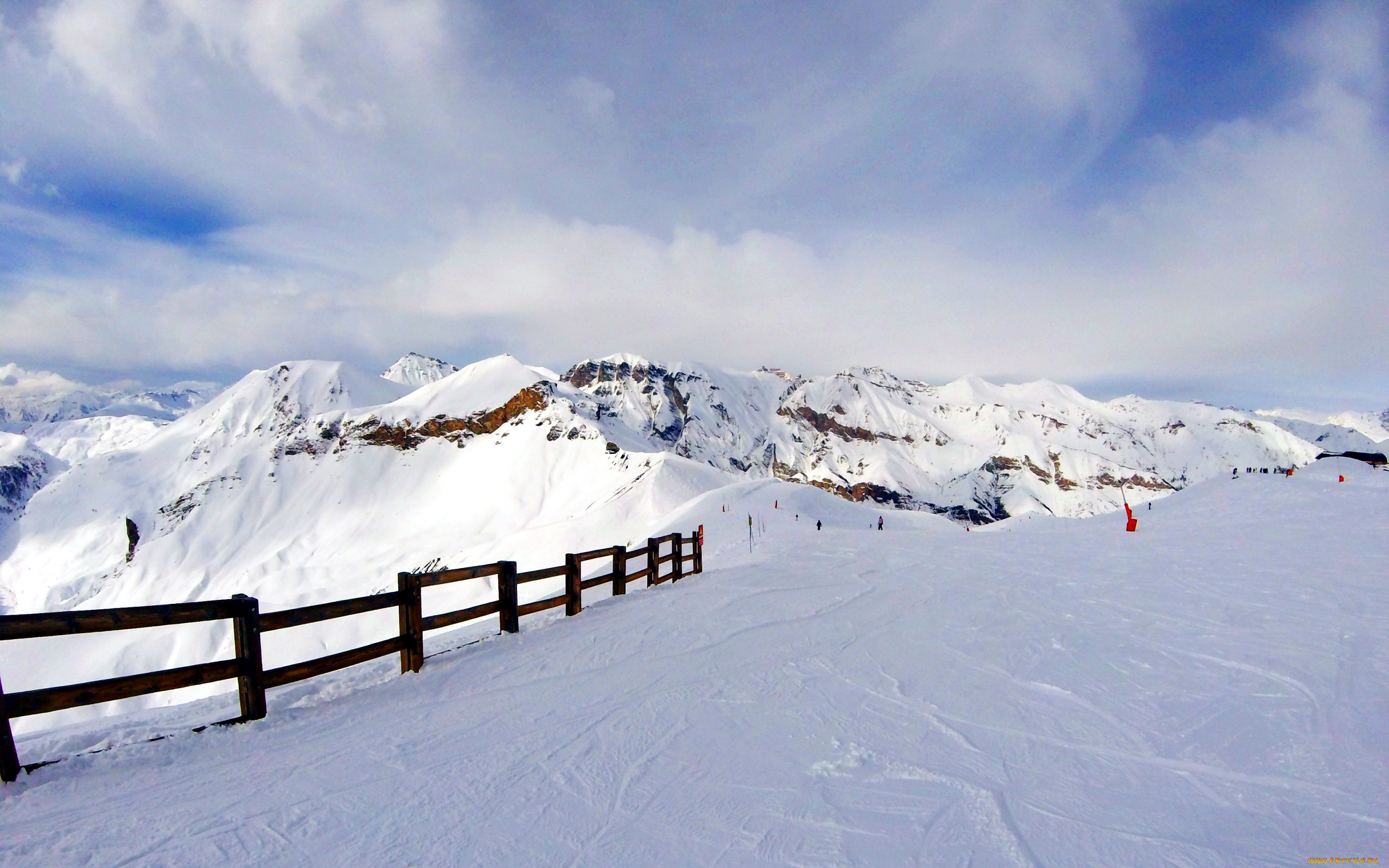 природа, горы, снег