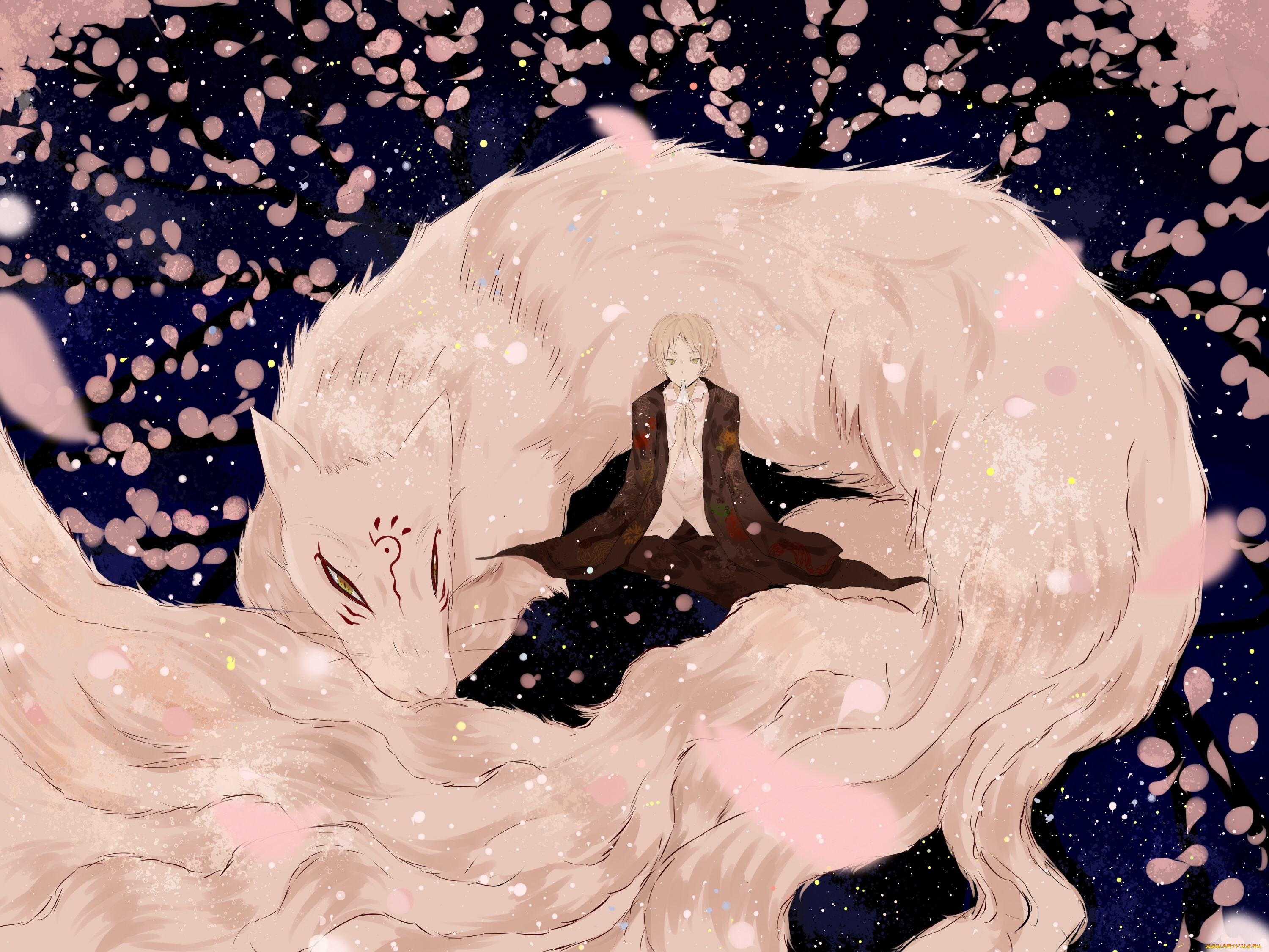 аниме, natsume, yuujinchou, няко, натсуме