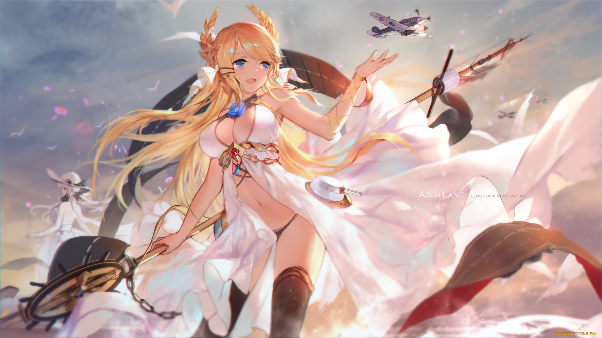 аниме, azur, lane, девушка