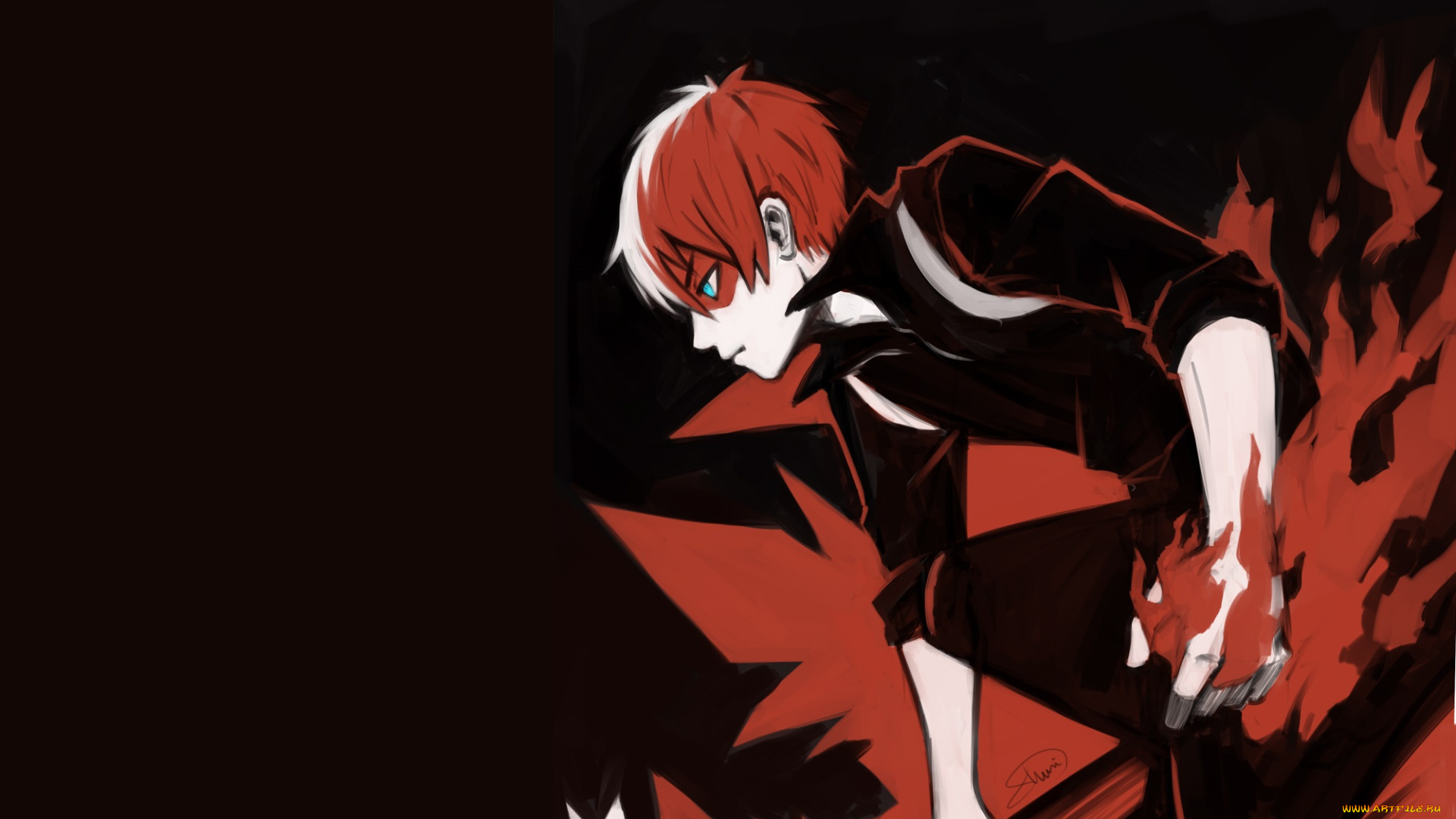 аниме, boku, no, hero, academia, тодороки, шото