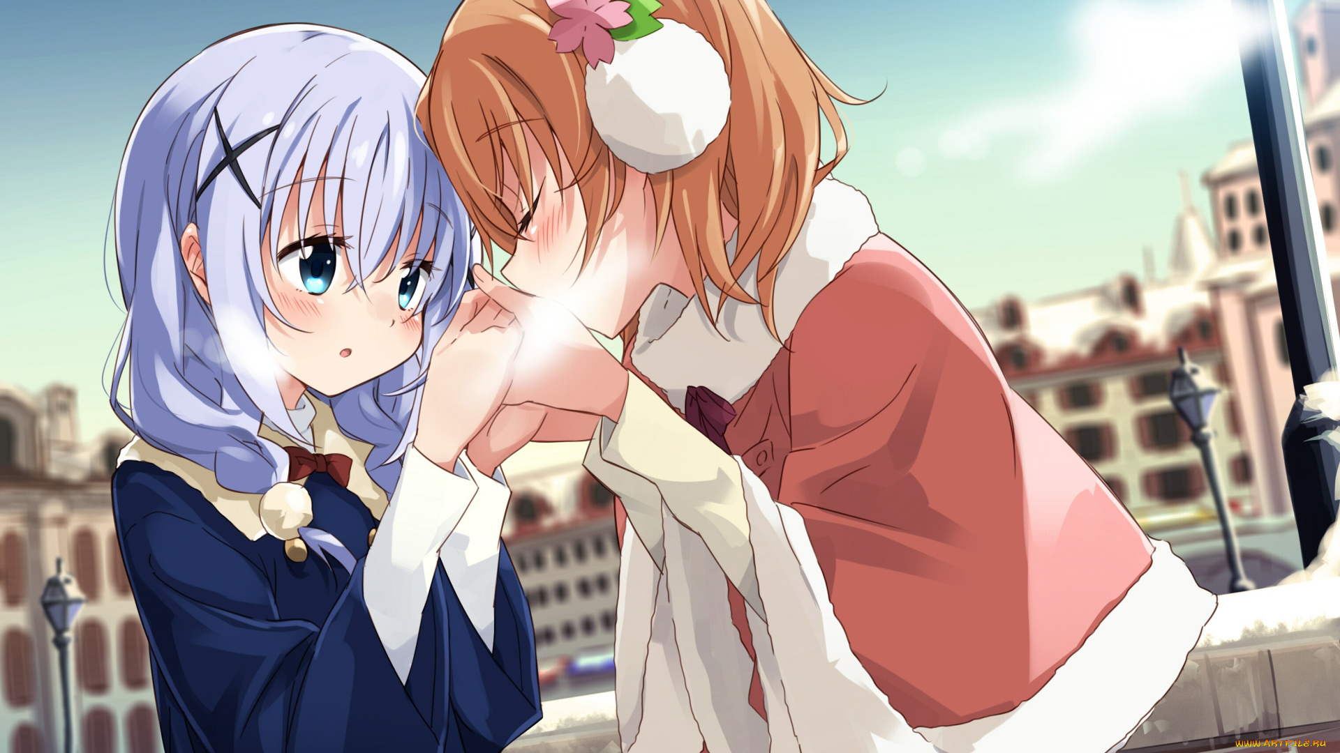 аниме, gochuumon, wa, usagi, desu, ka, девочки