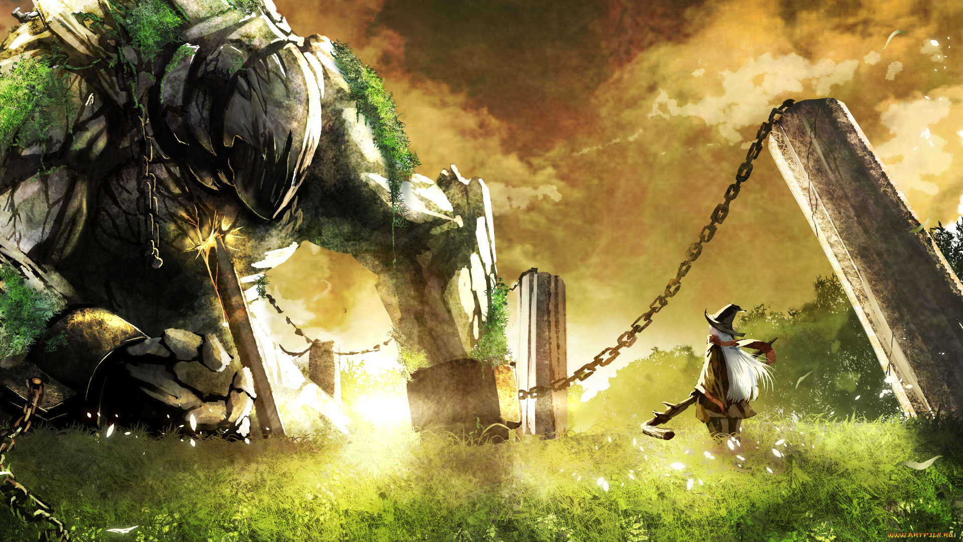 аниме, животные, , существа, маг, существо