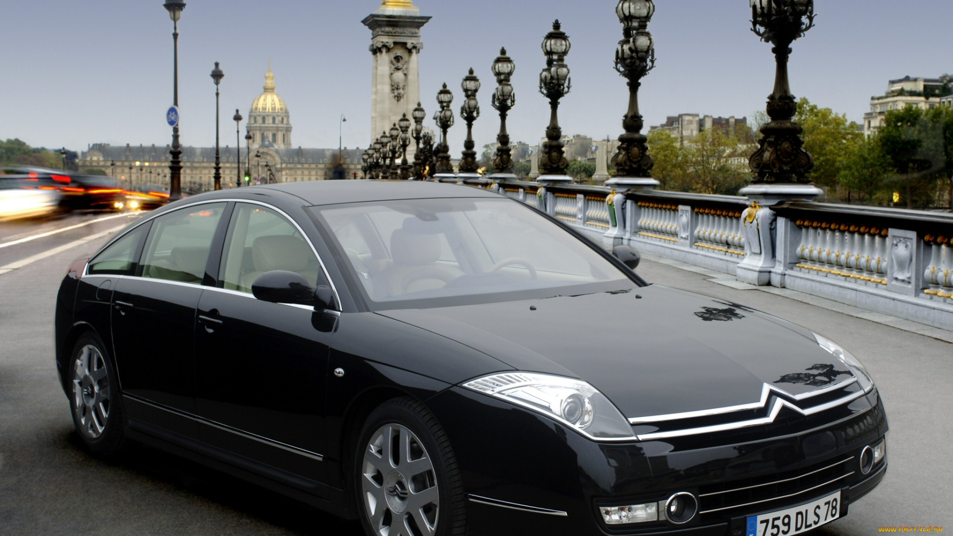 автомобили, citroen, ds, фонари, мост, черный, ситроен