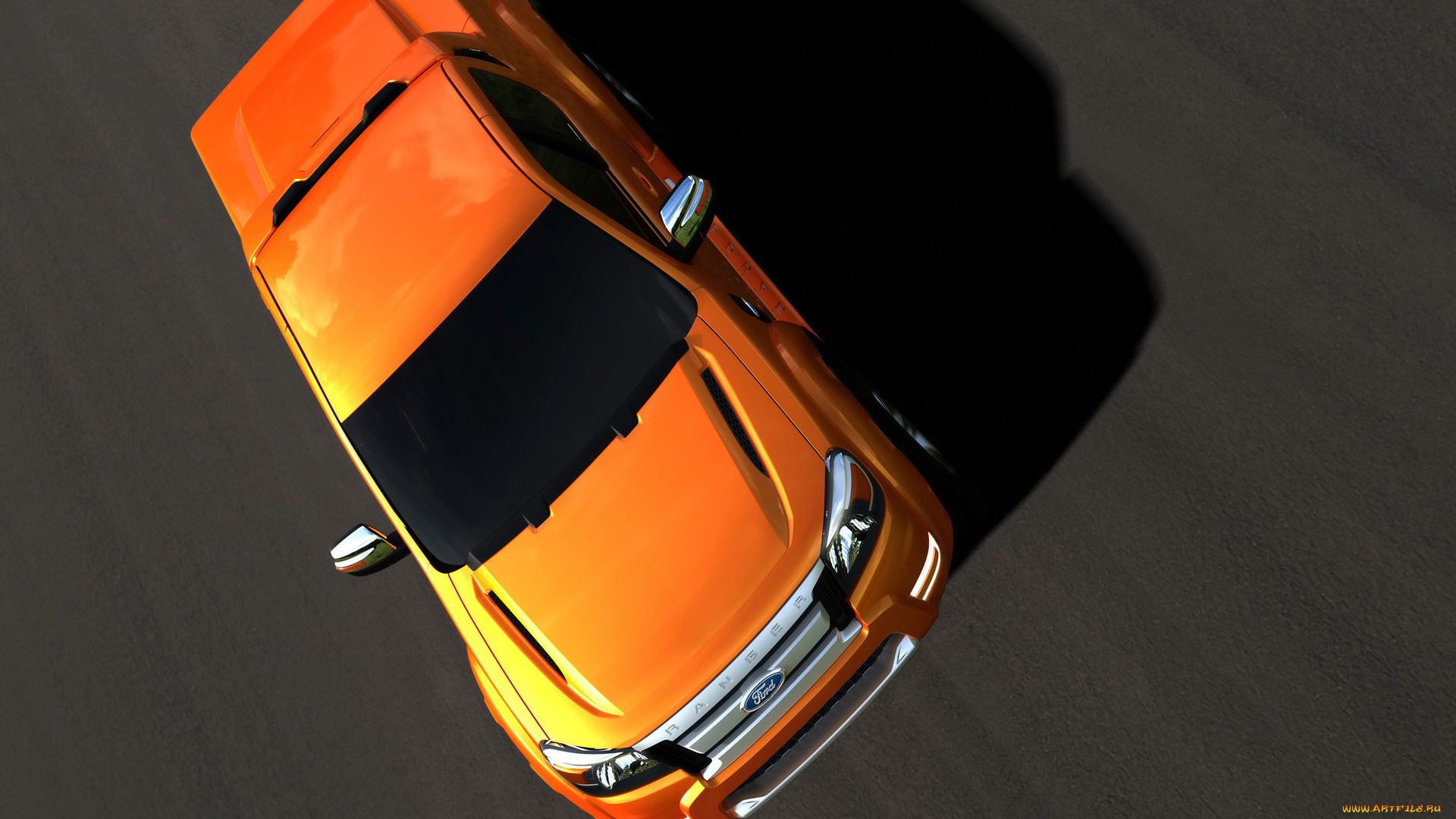 автомобили, ford, дорога, желтый, форд, шоссе, трасса