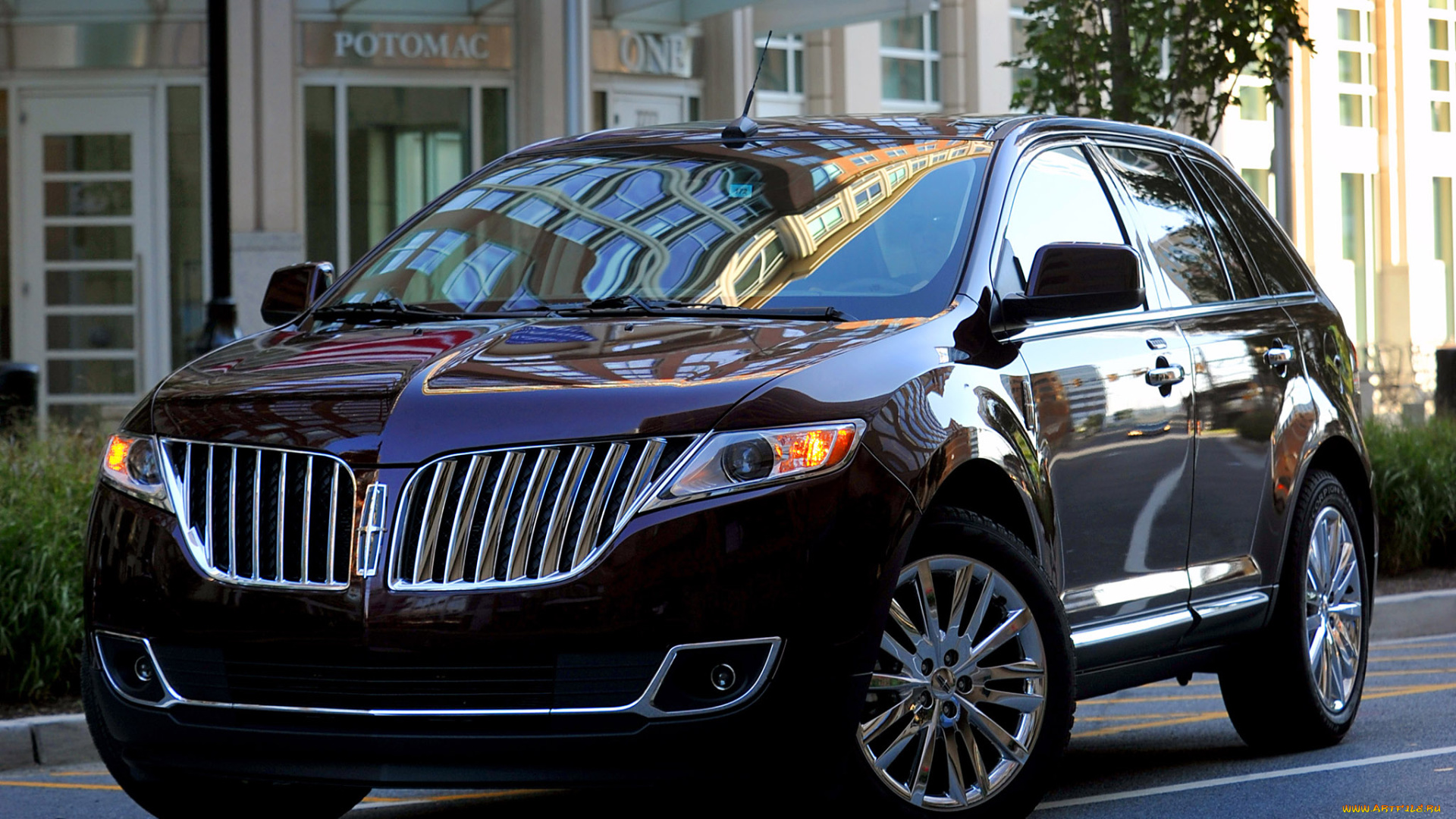 автомобили, lincoln, здание, дом, mkx, линкольн, бордовый