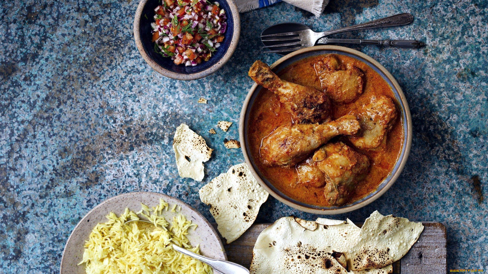 еда, мясные, блюда, курица, индийская, кухня