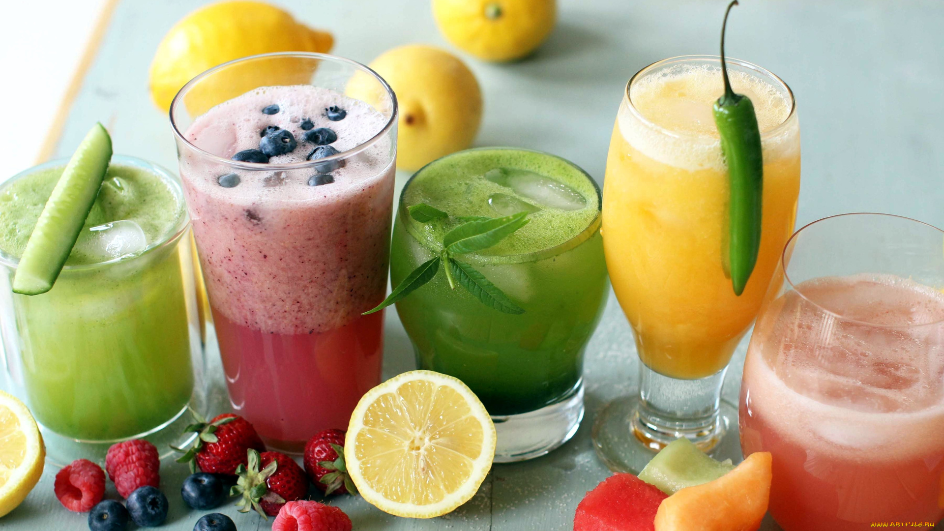 еда, напитки, , сок, лимон, сок, огурец, малина