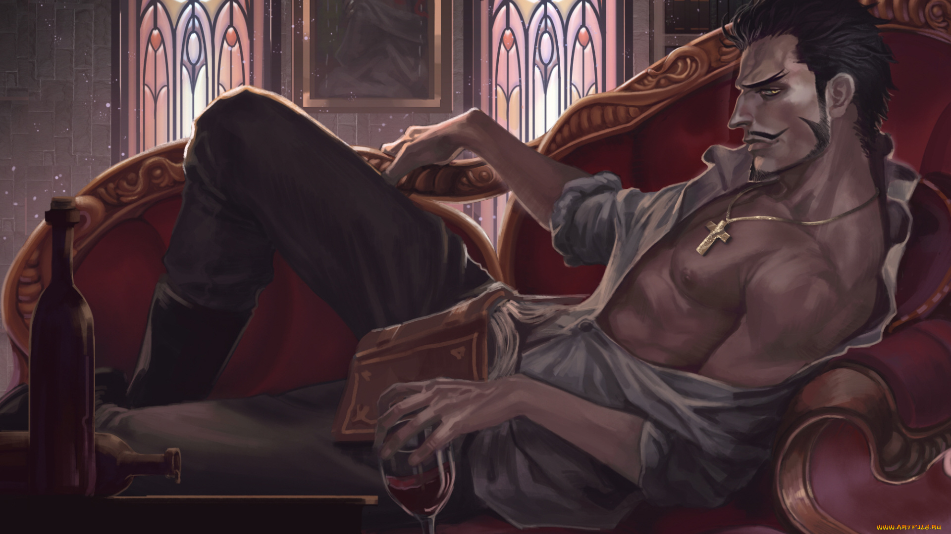 фэнтези, люди, парень