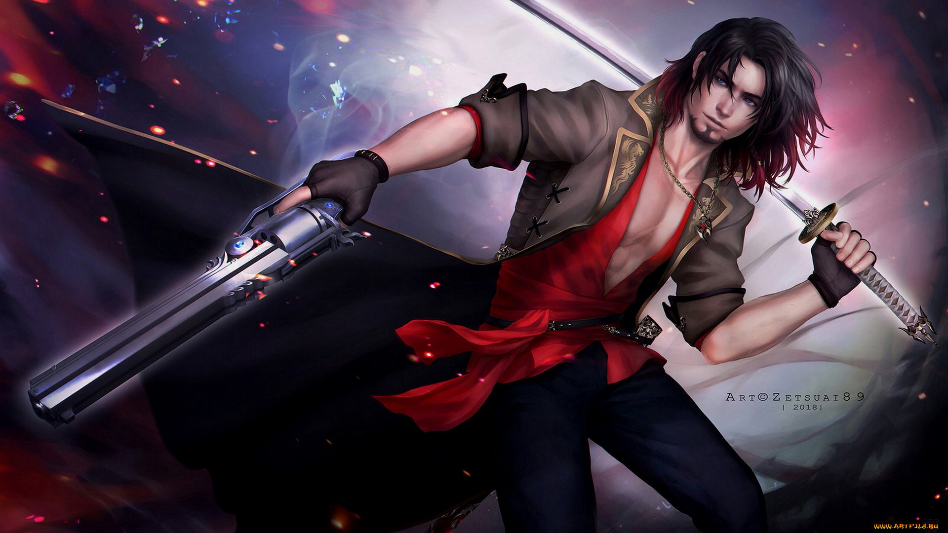 фэнтези, люди, парень