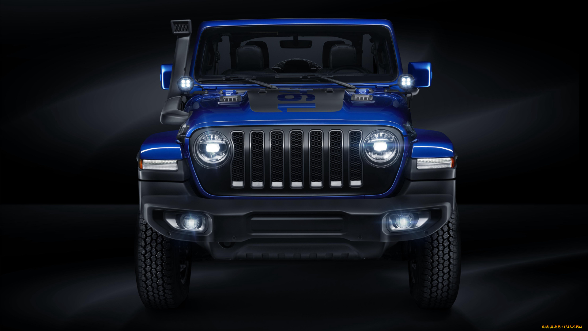 jeep, wrangler, unlimited, moparized, , 2018, автомобили, jeep, синий, джип, moparized, unlimited, wrangler, front, view, вранглер
