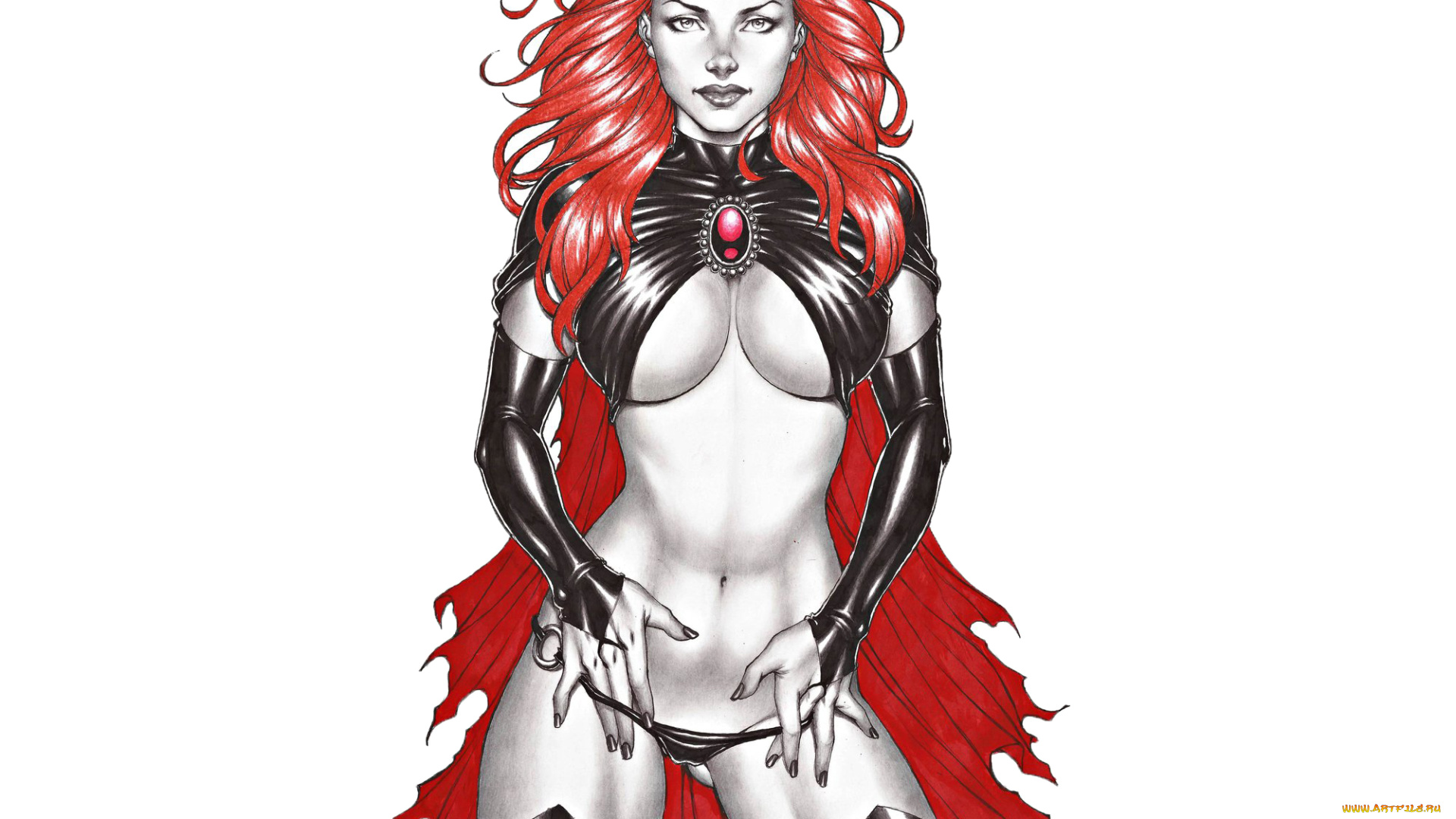 рисованное, комиксы, девушка, фон, взгляд, униформа