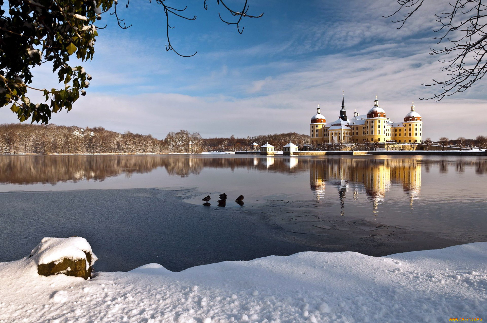 города, замок, морицбург, , германия, schloss, moritzburg