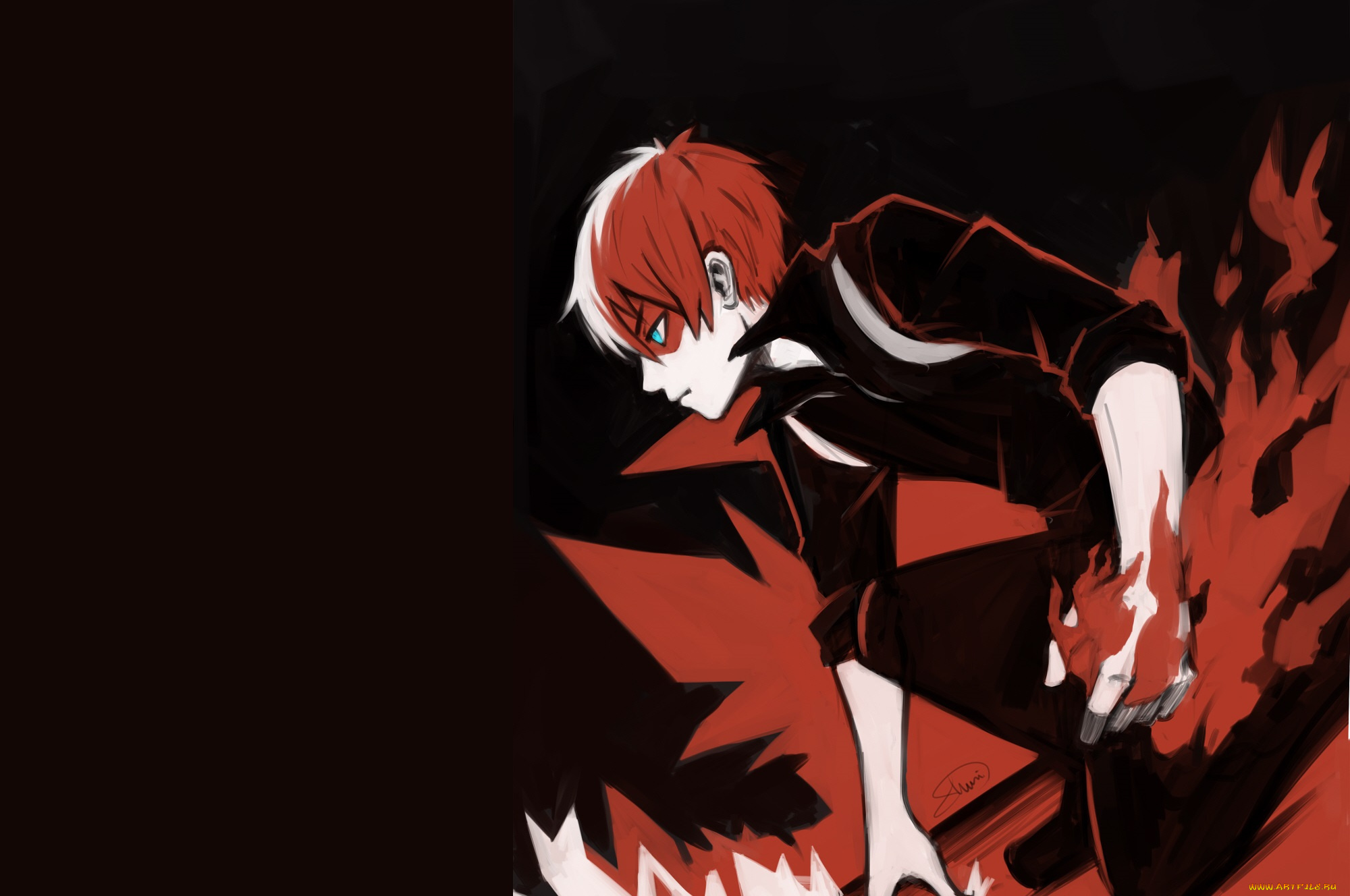 аниме, boku, no, hero, academia, тодороки, шото