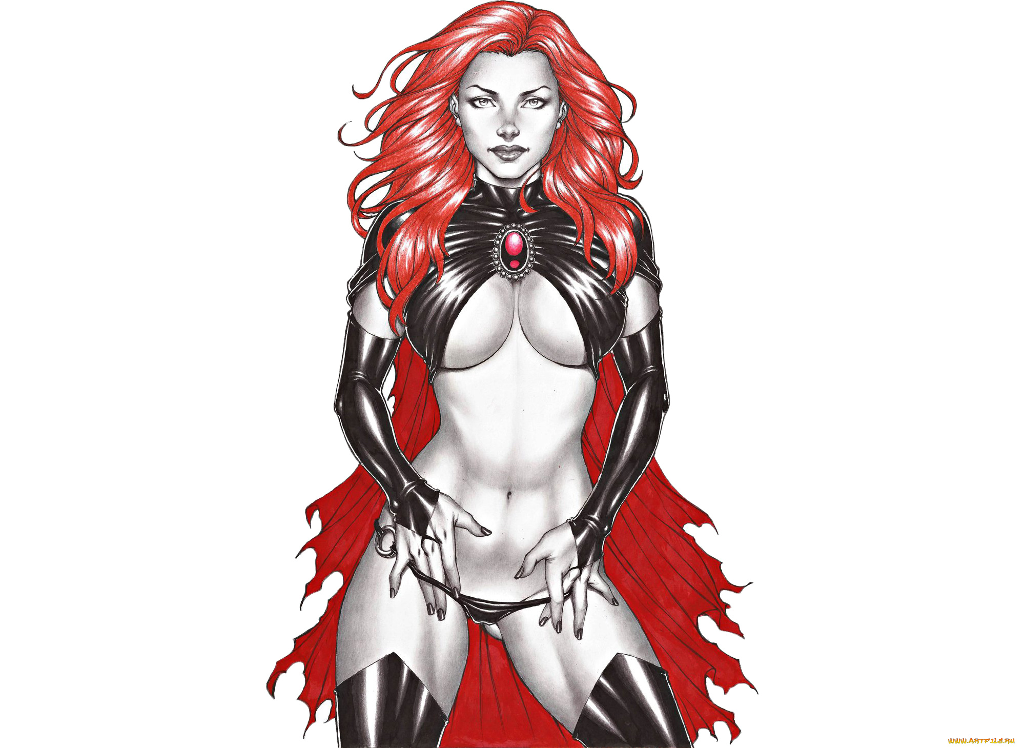 рисованное, комиксы, девушка, фон, взгляд, униформа