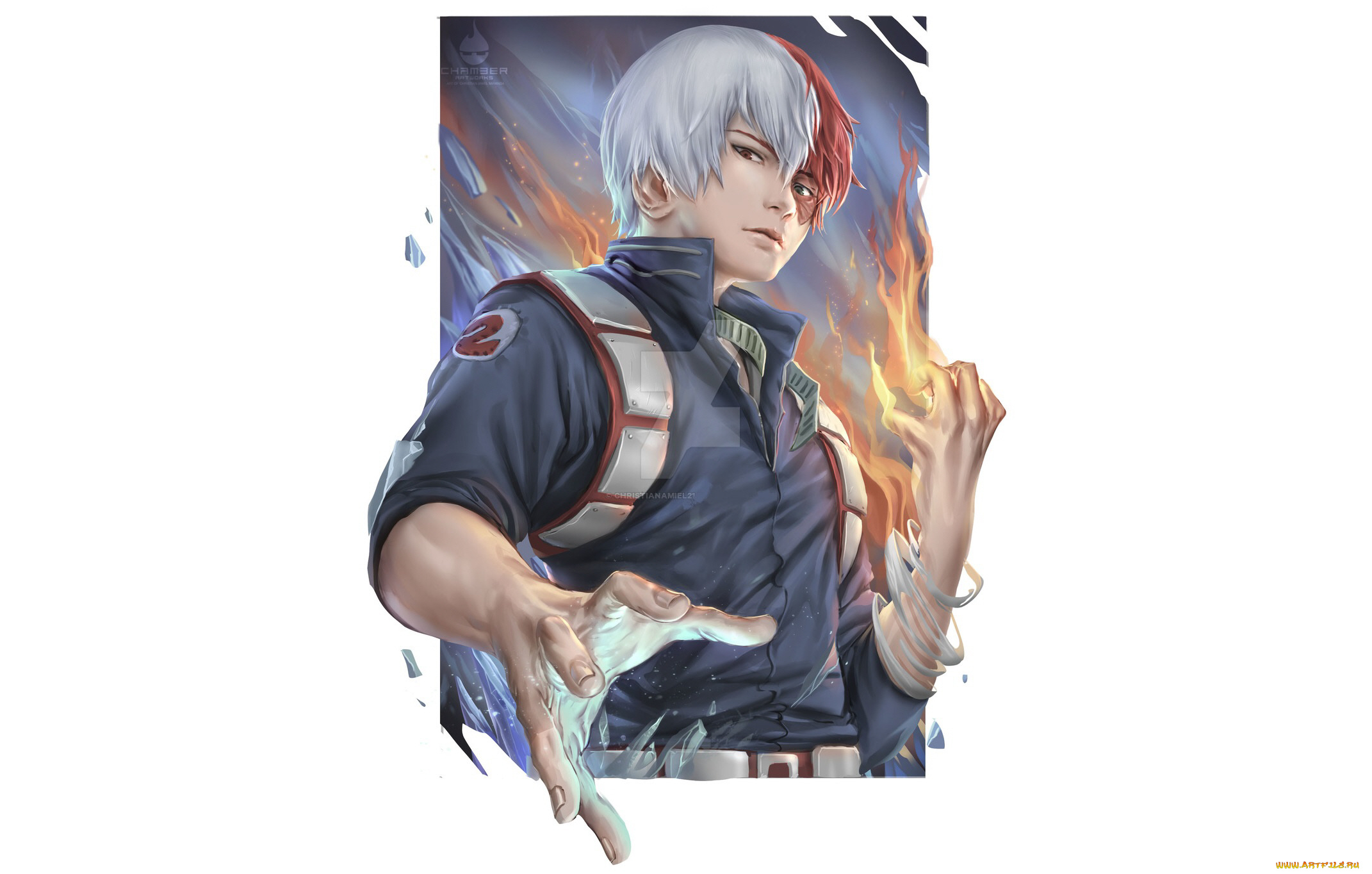 аниме, boku, no, hero, academia, тодороки, шото