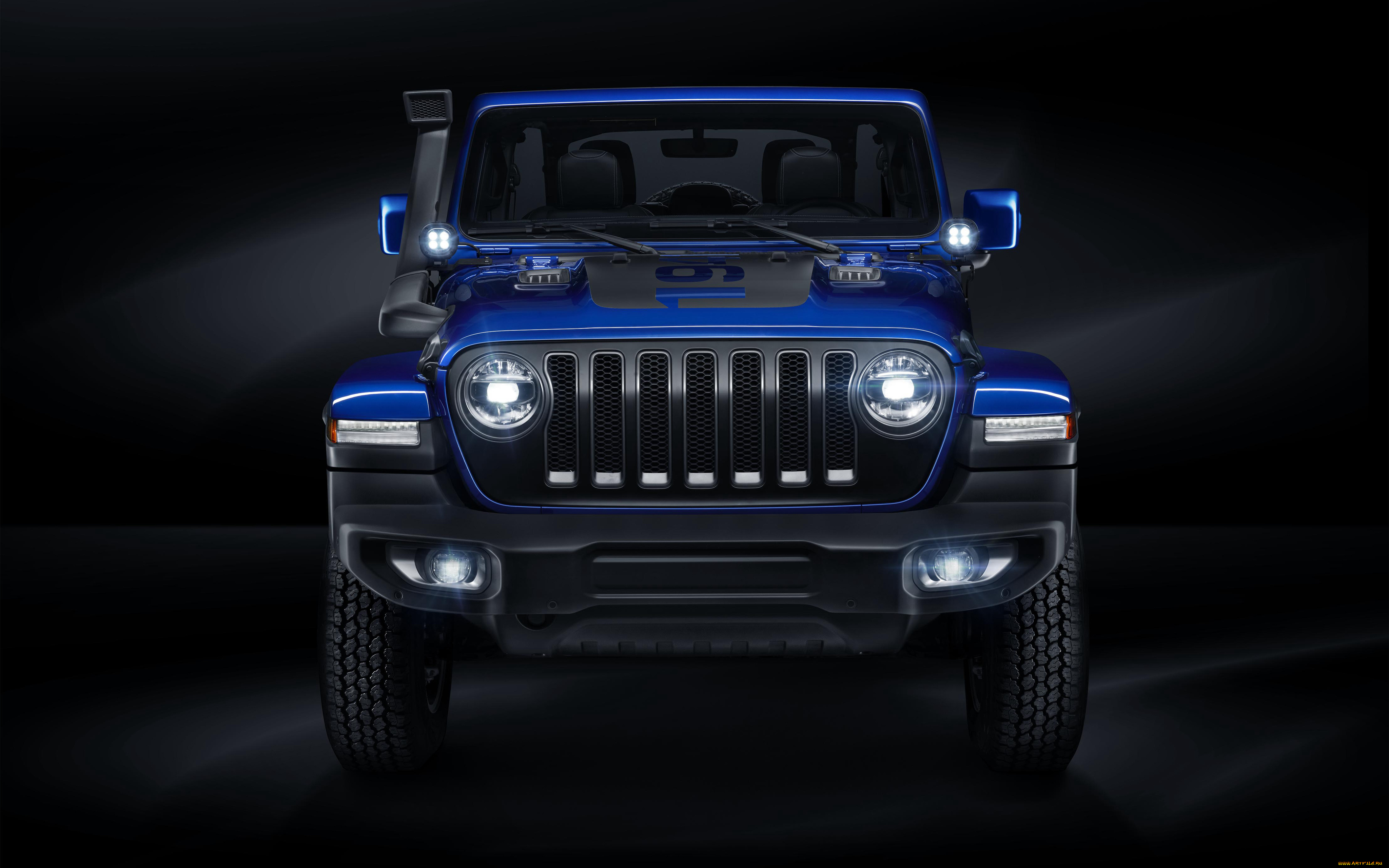 jeep, wrangler, unlimited, moparized, , 2018, автомобили, jeep, синий, джип, moparized, unlimited, wrangler, front, view, вранглер