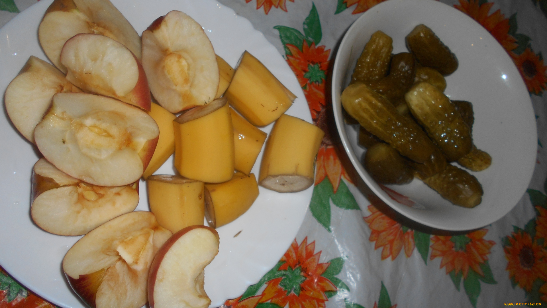 еда, бананы, яблоки, огурцы