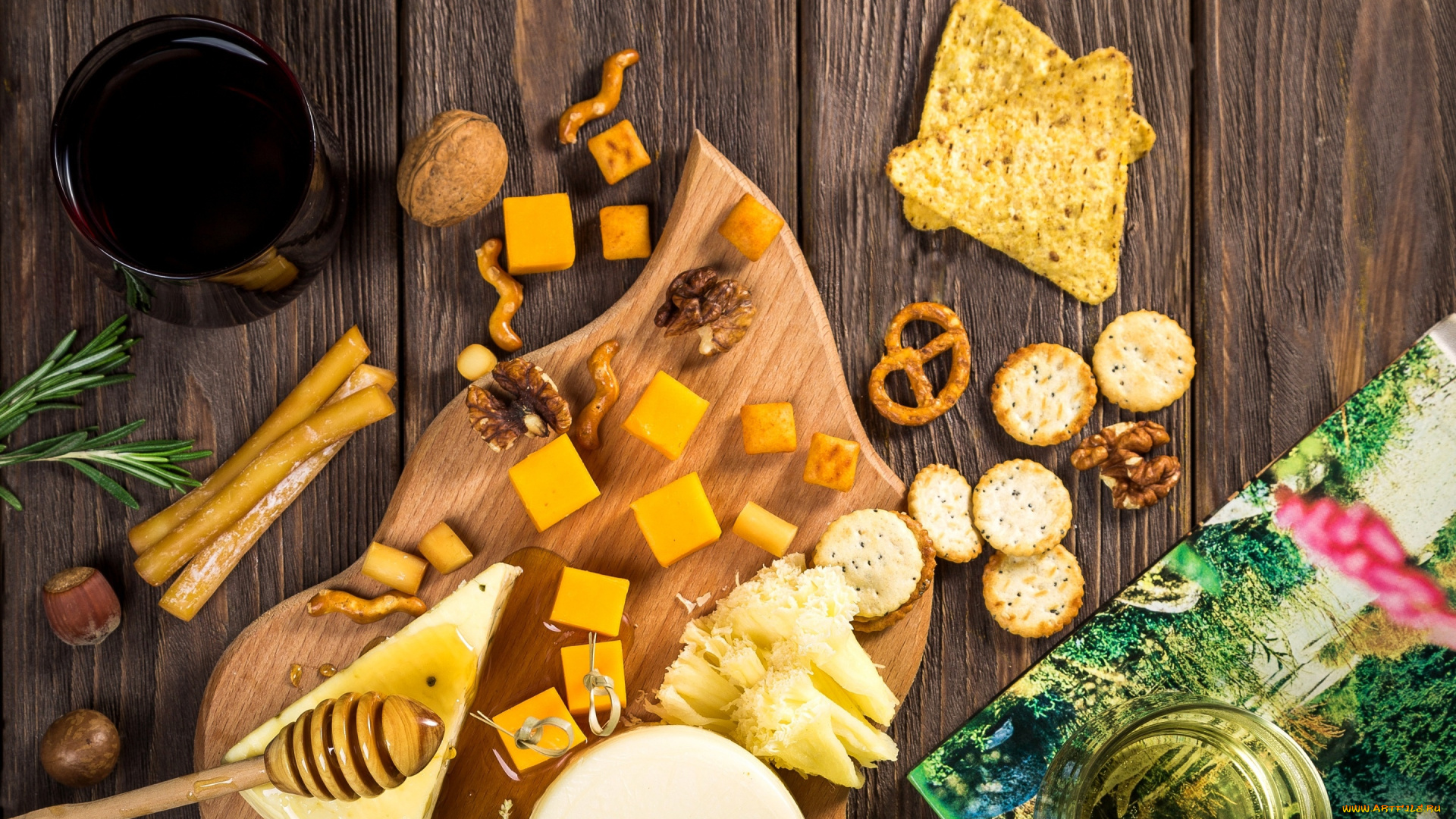 еда, разное, мёд, орехи, печенье, сыр