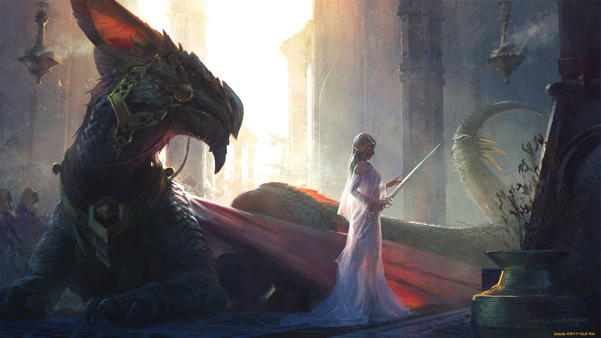 фэнтези, красавицы, и, чудовища, princess