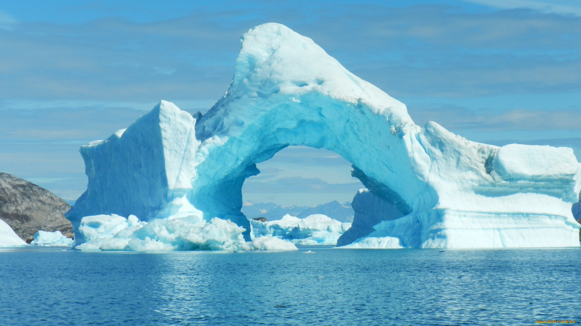 природа, айсберги, и, ледники, лед, айсберг