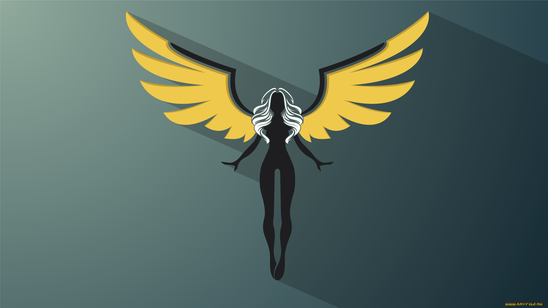 векторная, графика, девушки, , girls, девушка, взгляд, фон