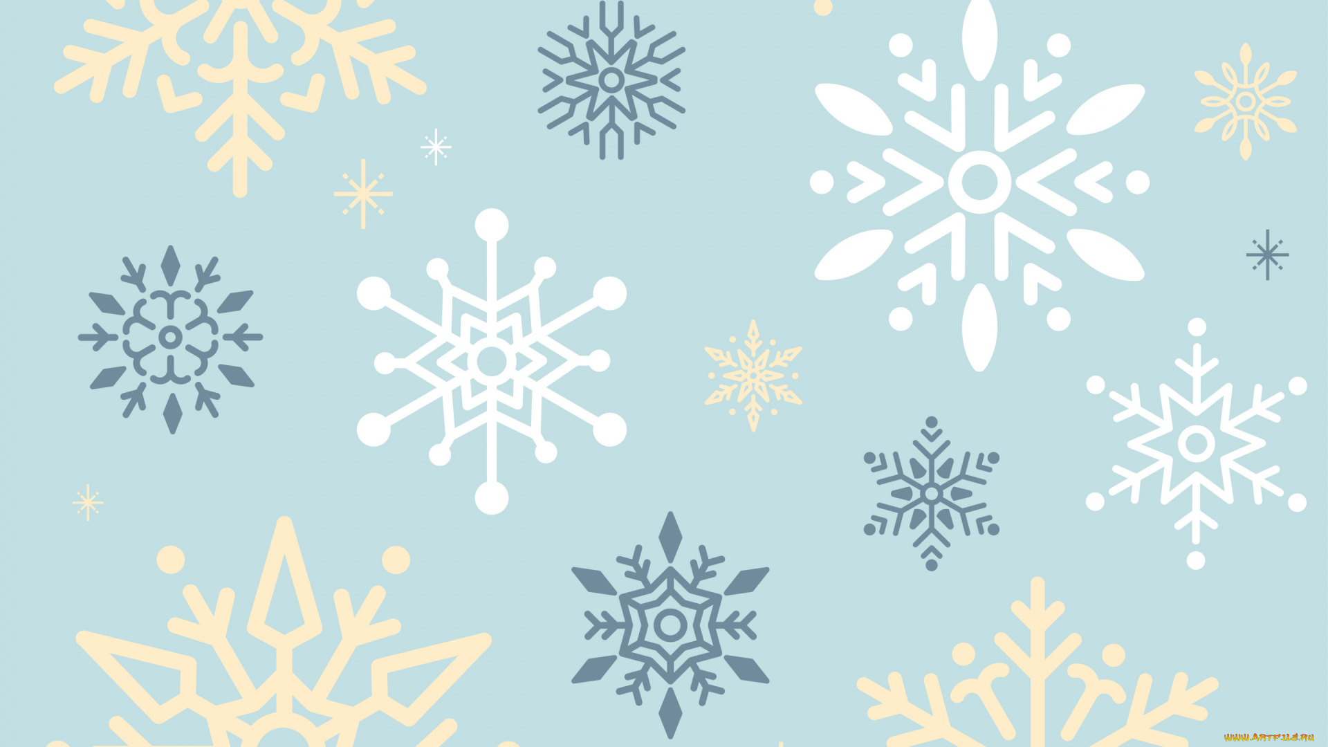 векторная, графика, другое, , other, фон, голубой, снежинки