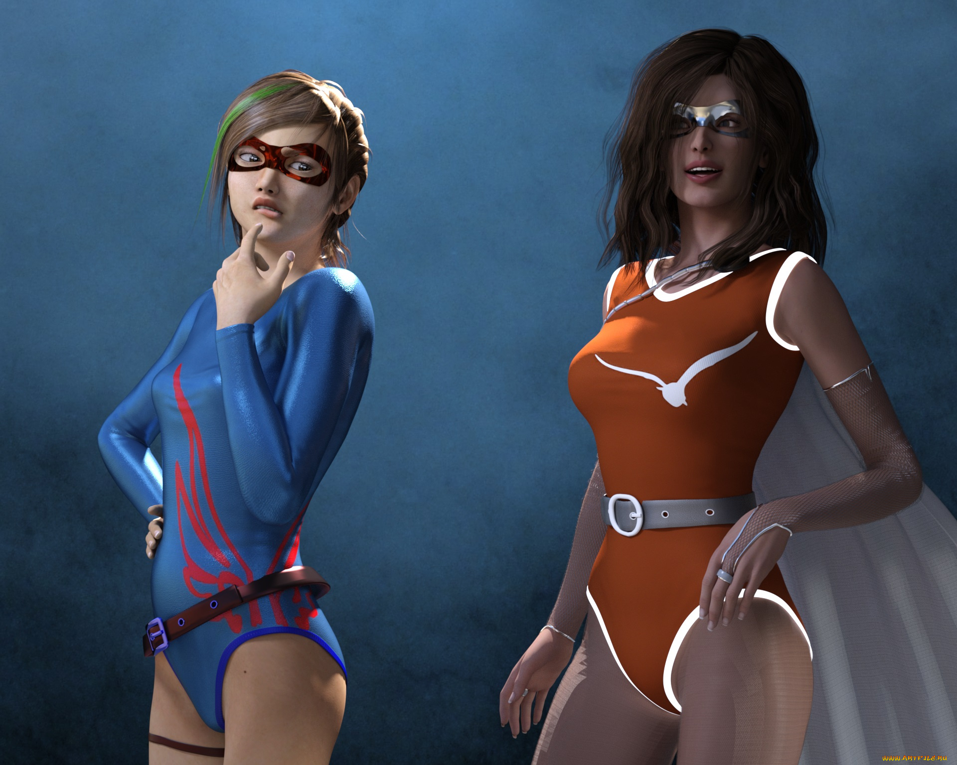 3д, графика, люди, , people, девушки, взгляд, фон