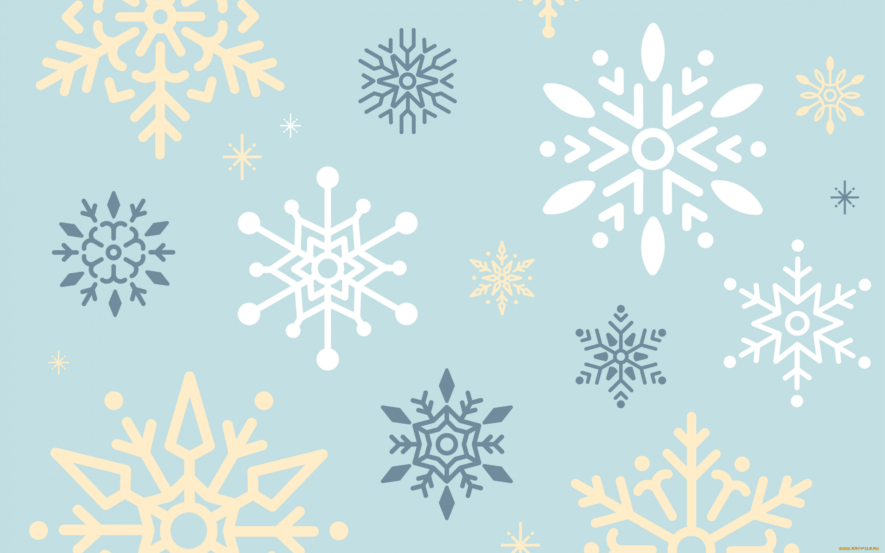 векторная, графика, другое, , other, фон, голубой, снежинки