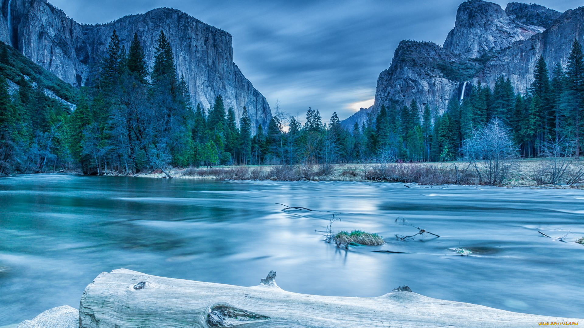 природа, реки, озера, горы, лес, озеро, иней, бревна