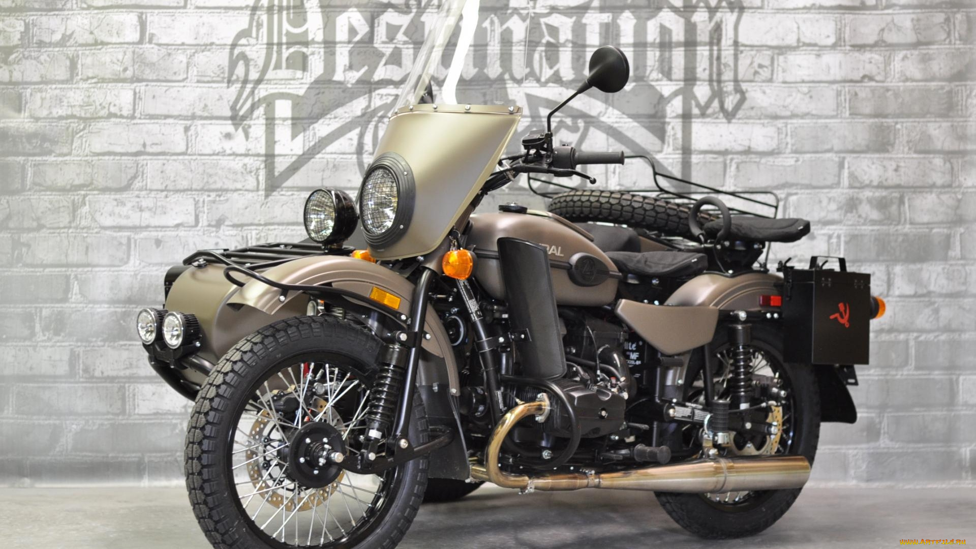 урал, мотоциклы, мотоциклы, с, коляской, мотоцикл, коляска