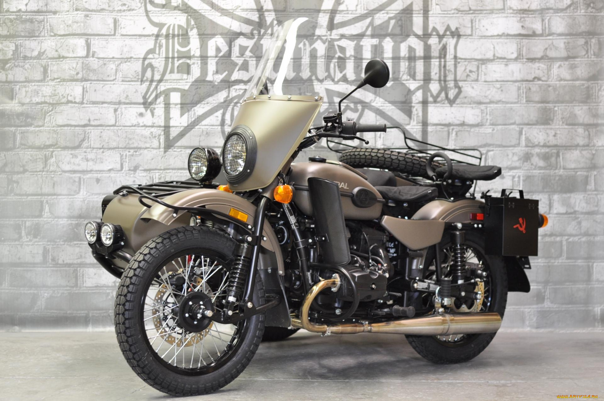 урал, мотоциклы, мотоциклы, с, коляской, мотоцикл, коляска