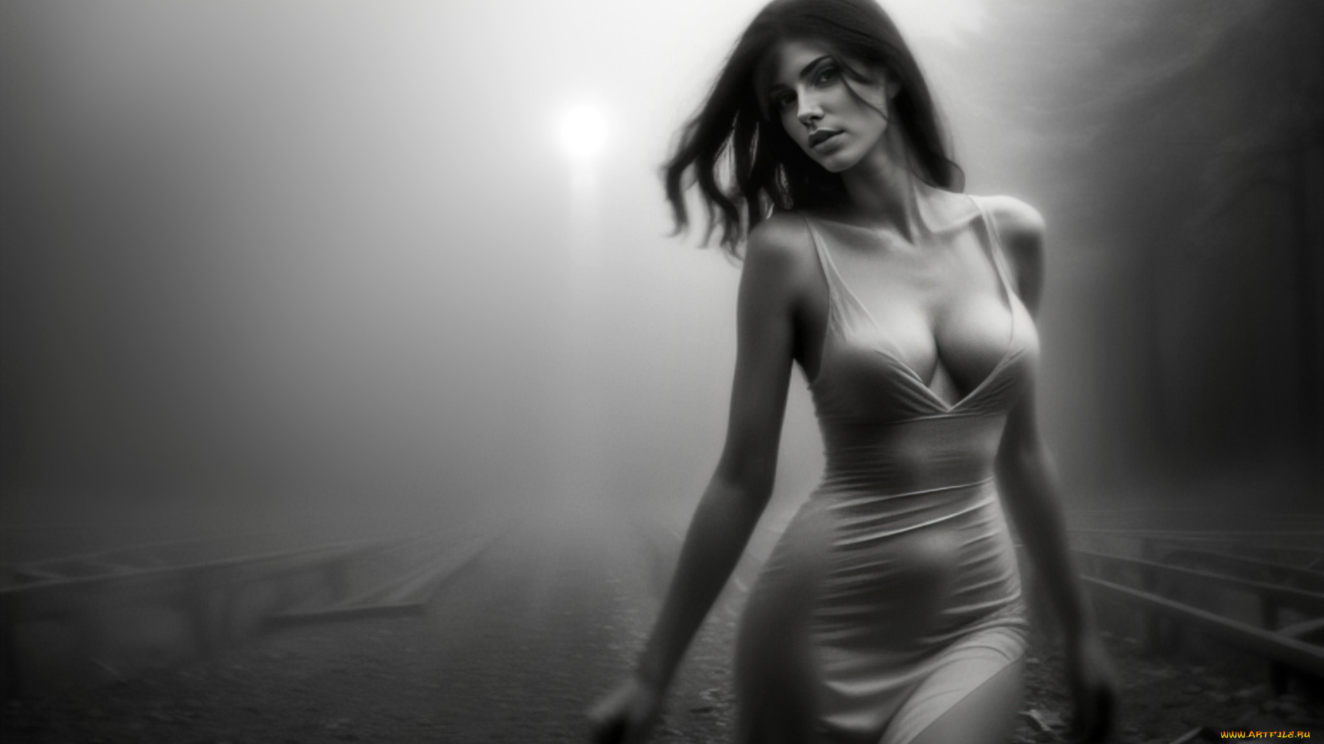 разное, компьютерный, дизайн, девушка, позирует