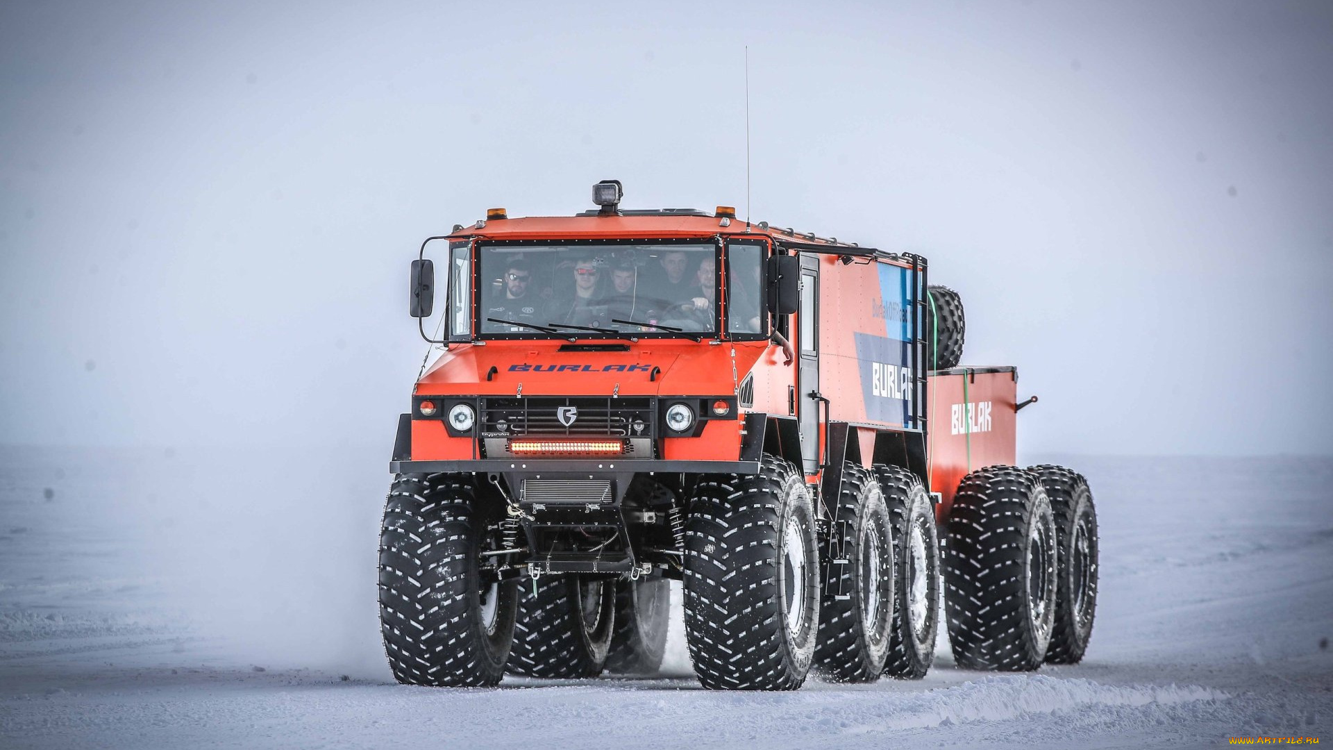 техника, вездеходы, снегоболотоход, бурлак, 6х6, прицeп, арктика