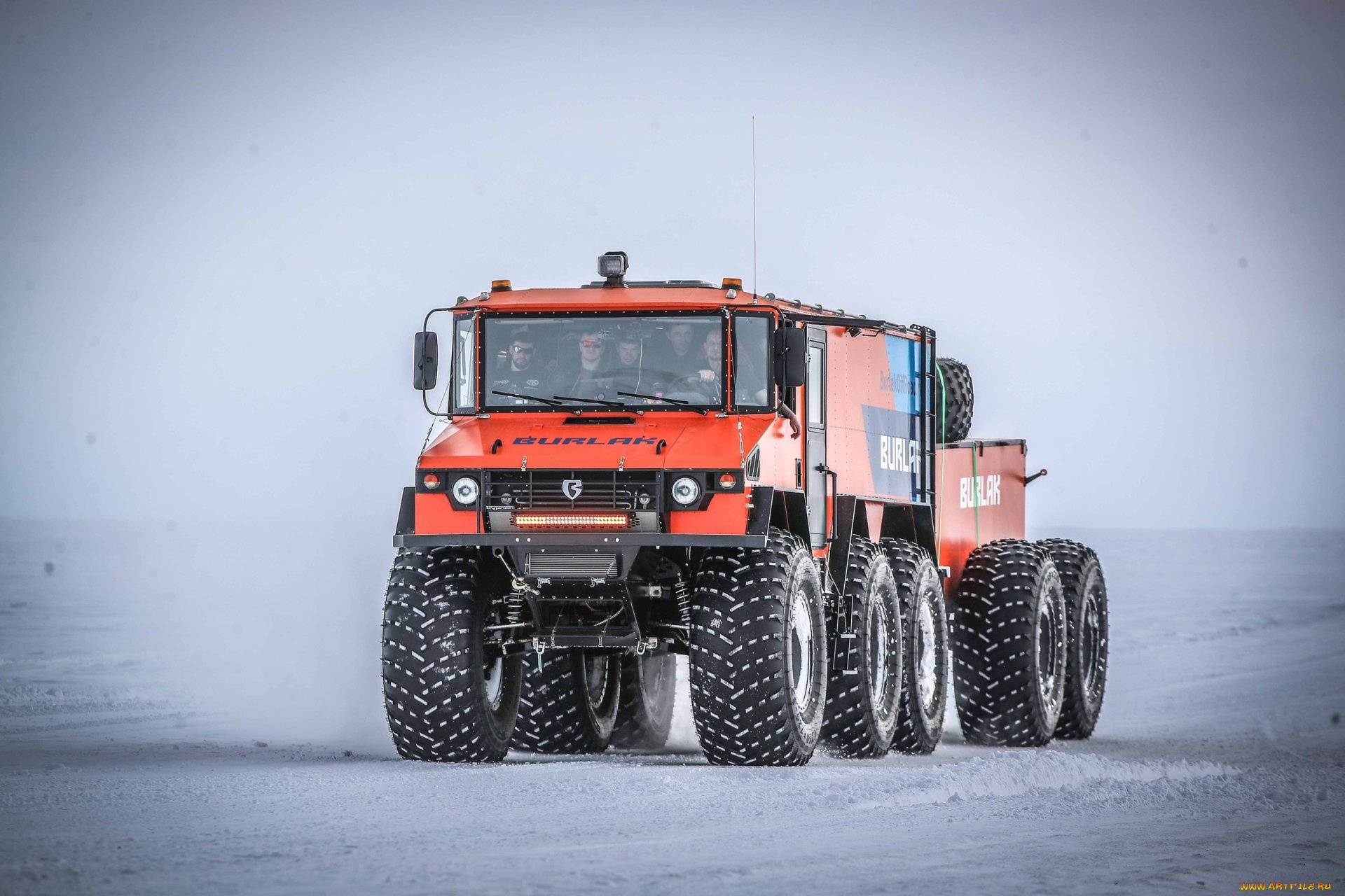 техника, вездеходы, снегоболотоход, бурлак, 6х6, прицeп, арктика