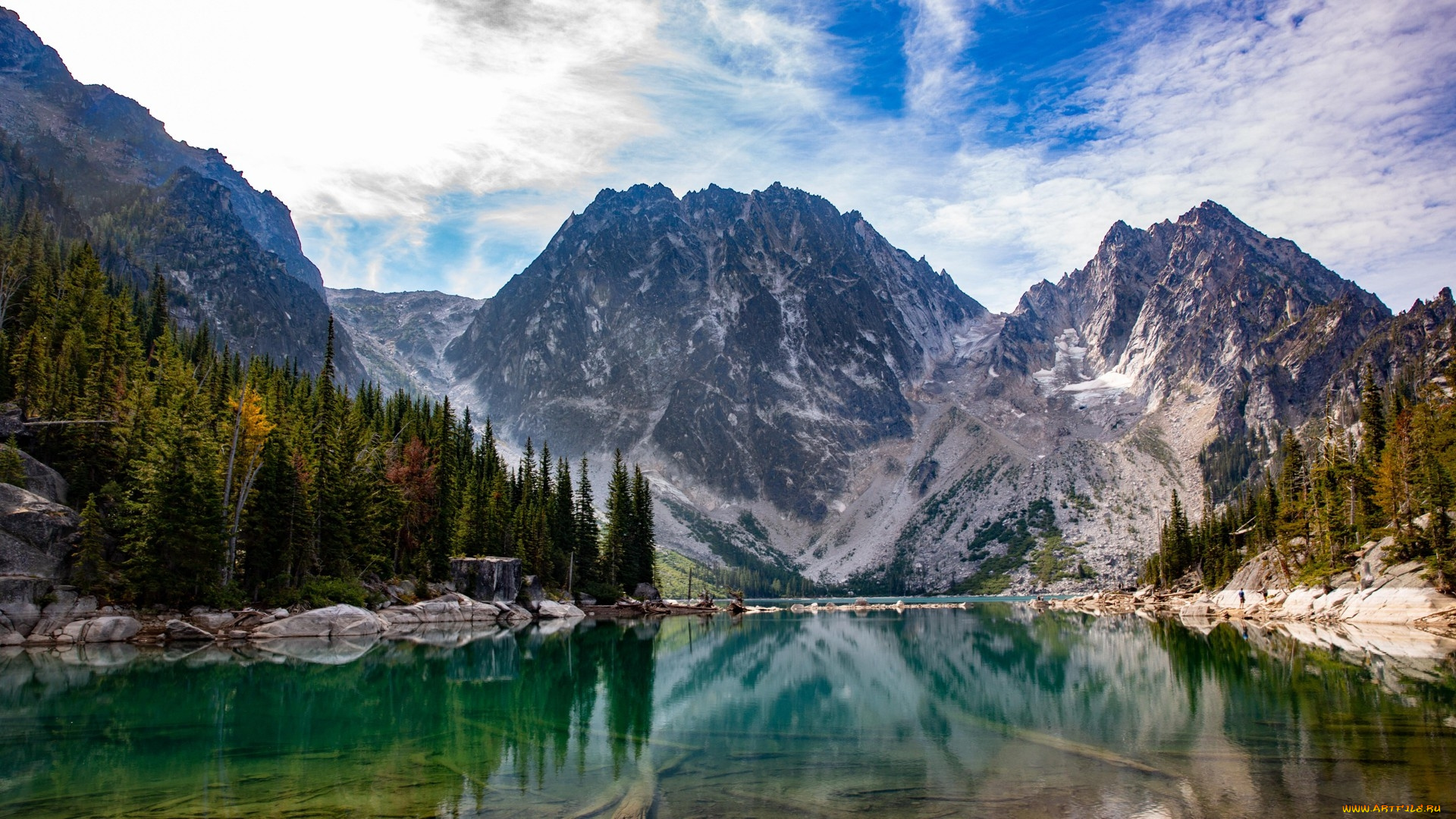 colchuck, lake, washington, природа, реки, озера, colchuck, lake