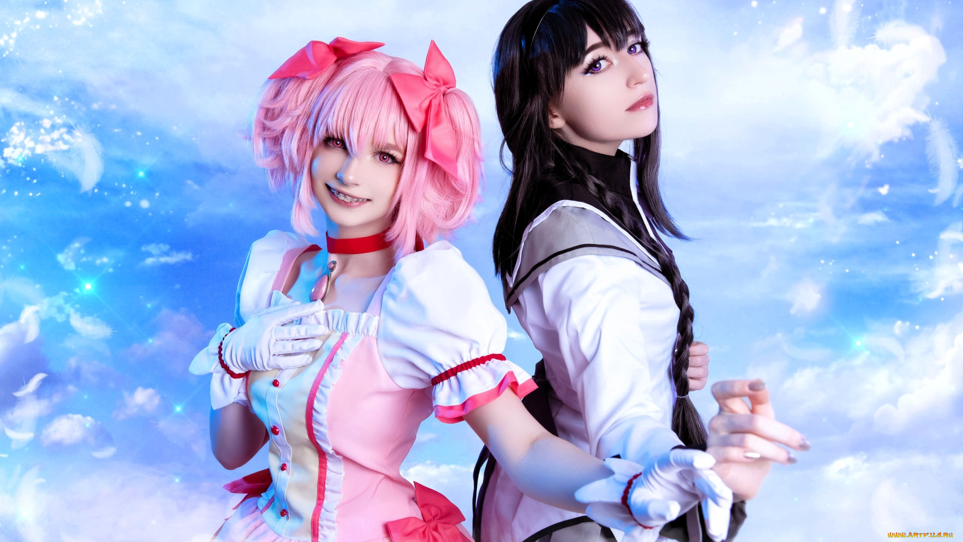 девушки, momo, образы, косплей, наряды, костюмы, подруги, платья