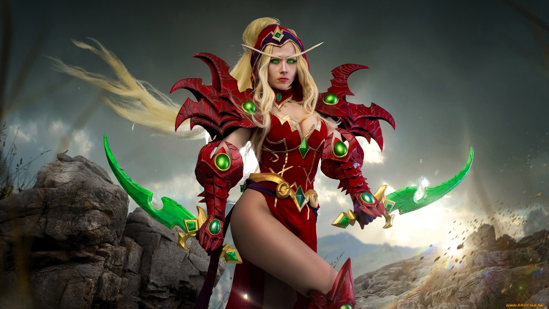 ира, сокол, девушки, -, креатив, , косплей, косплей, образ, наряд, костюм, оружие, скалы