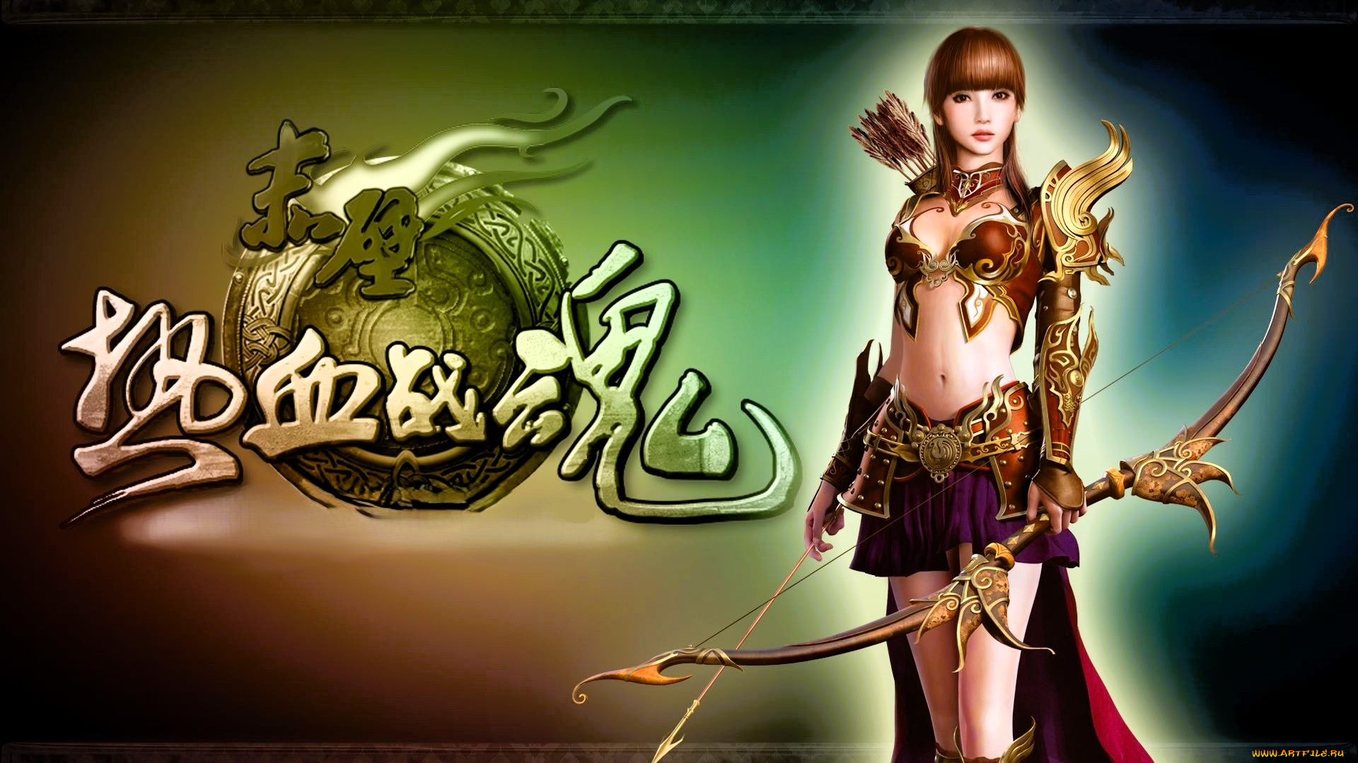 видео, игры, red, cliff, девушка, наряд, лук, стрелы