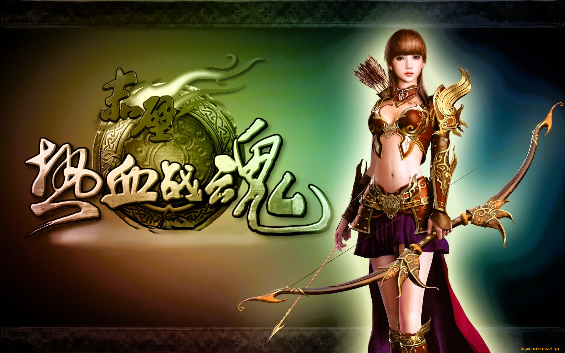 видео, игры, red, cliff, девушка, наряд, лук, стрелы