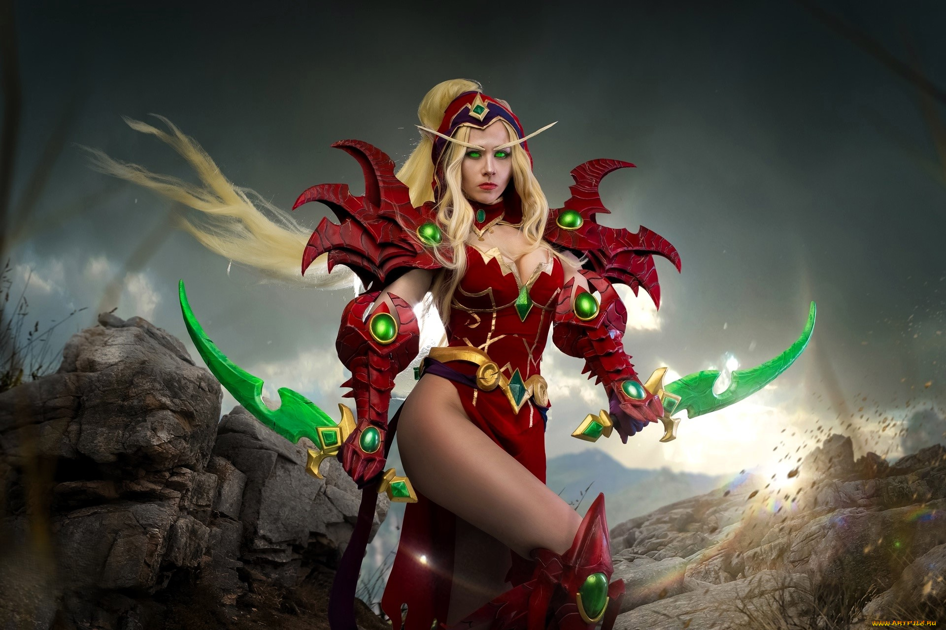 ира, сокол, девушки, -, креатив, , косплей, косплей, образ, наряд, костюм, оружие, скалы