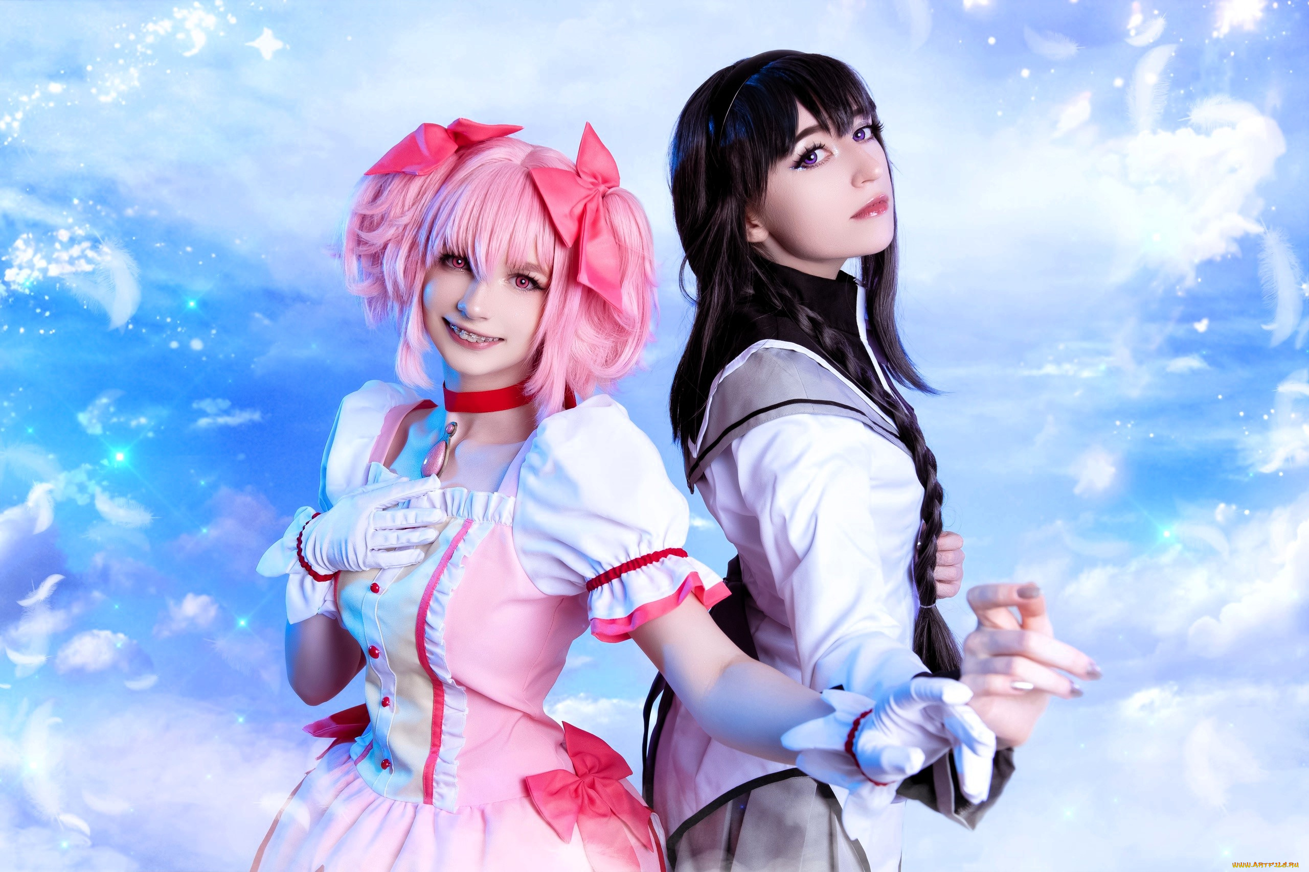 девушки, momo, образы, косплей, наряды, костюмы, подруги, платья