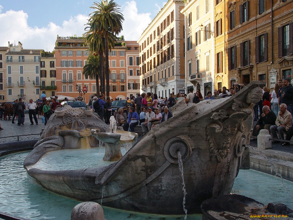 баркаччо, площадь, испании, рим, италия, города, ватикан