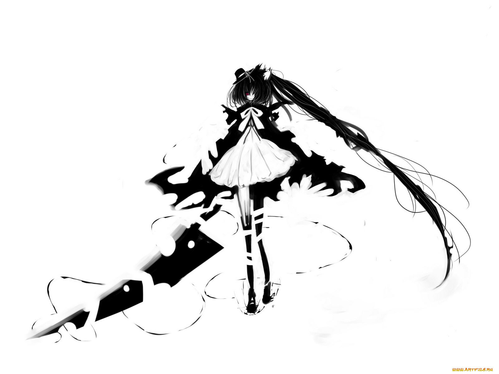 аниме, weapon, blood, technology