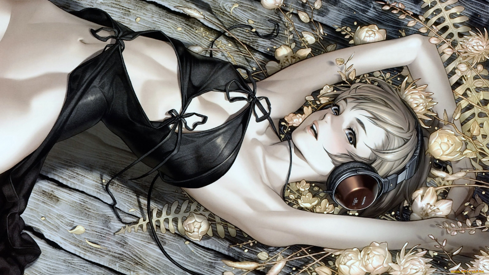 аниме, headphones, instrumental