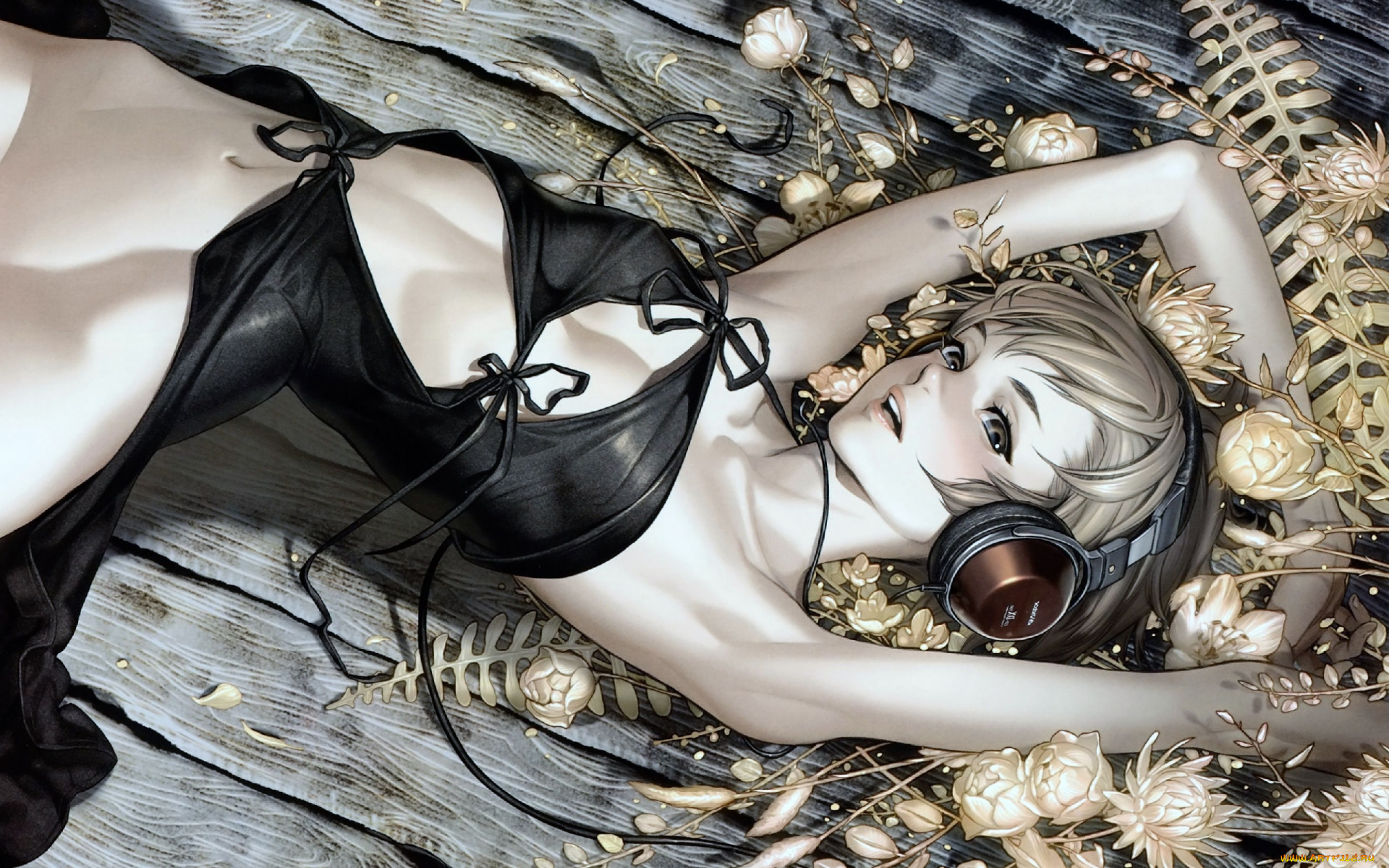 аниме, headphones, instrumental