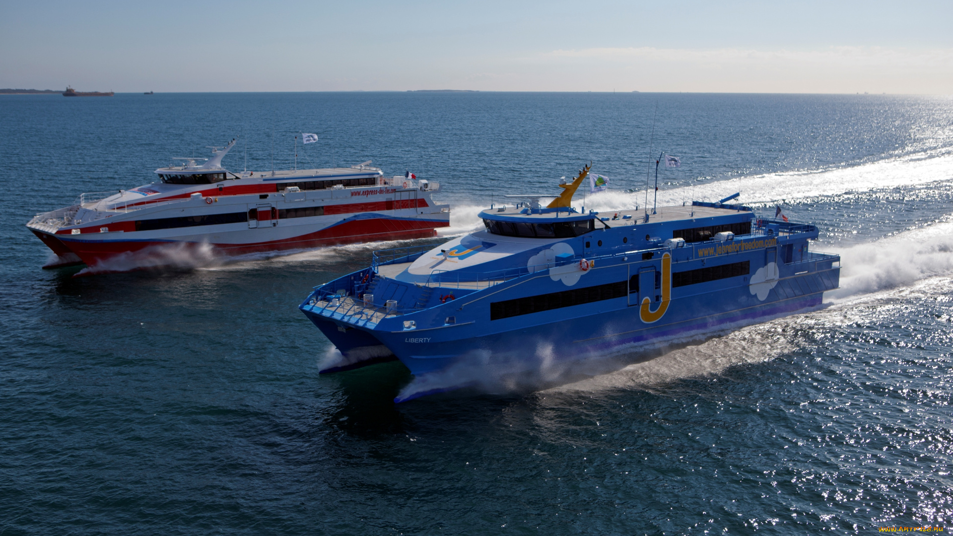 корабли, катамараны, тримараны, море