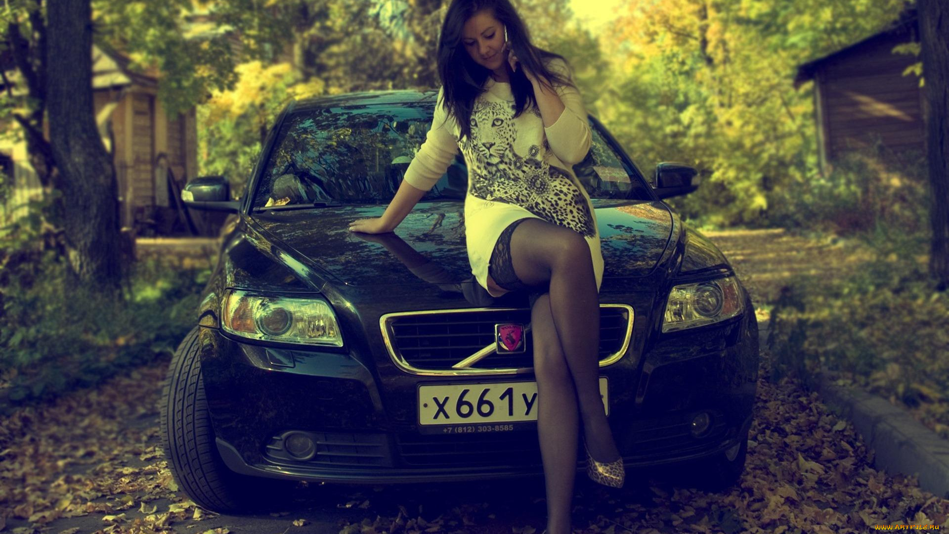 volvo, автомобили, авто, девушками, девушка